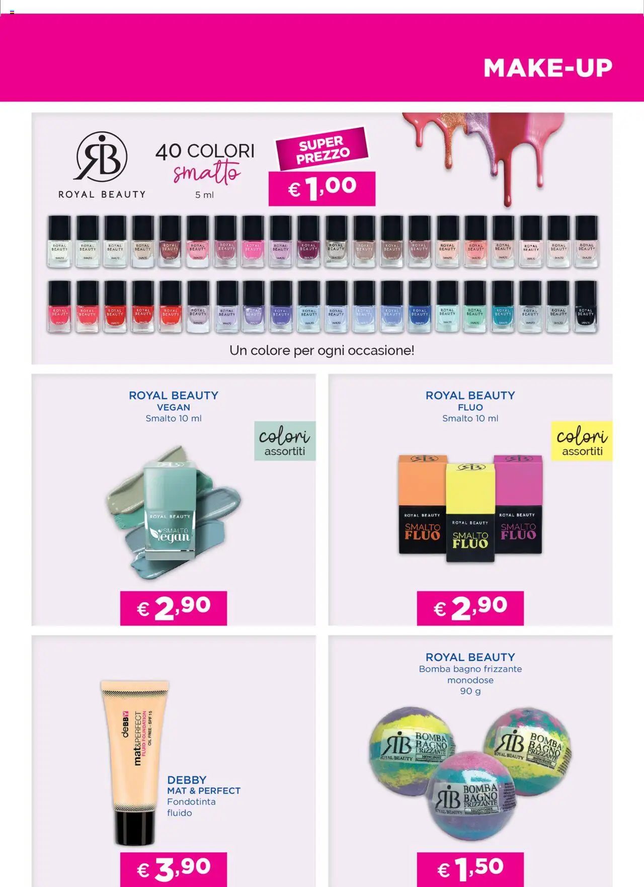 Volantino Acqua e Sapone del 16.07.2025 | Pagina: 3 | Prodotti: Fondotinta, Bomba bagno, Bagno