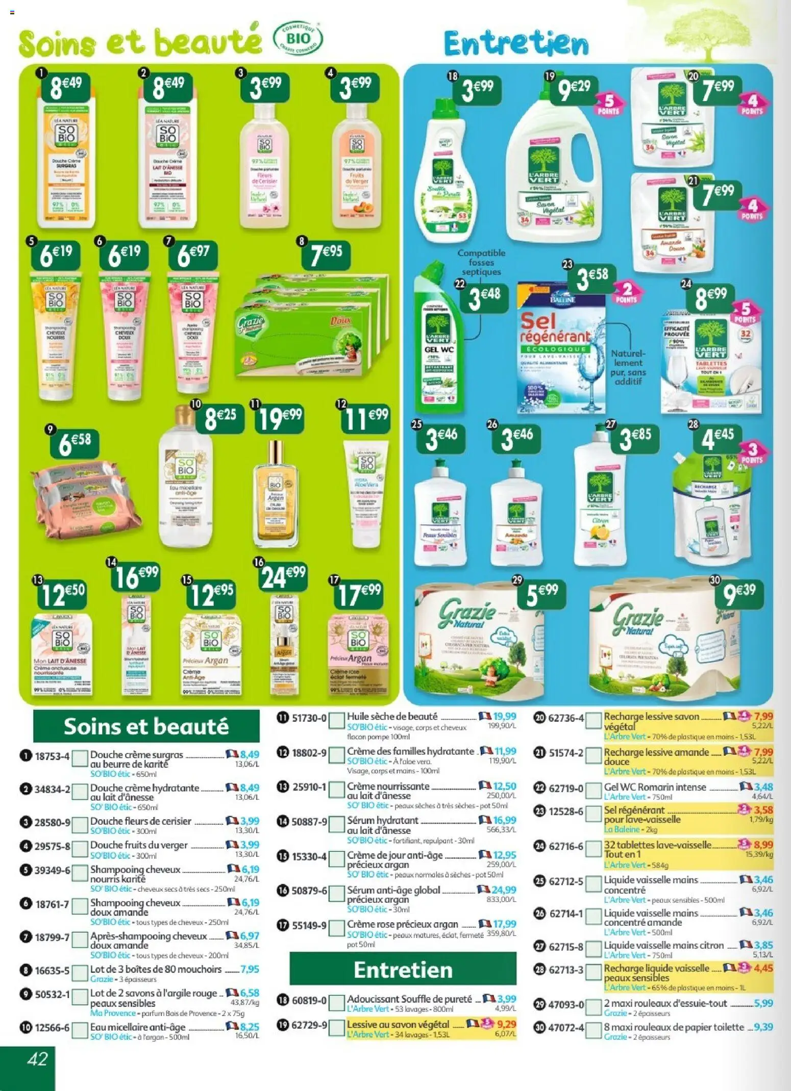 {H1} | Page: 42 | Produits: Citron, Serum, Liquide vaisselle, Shampooing