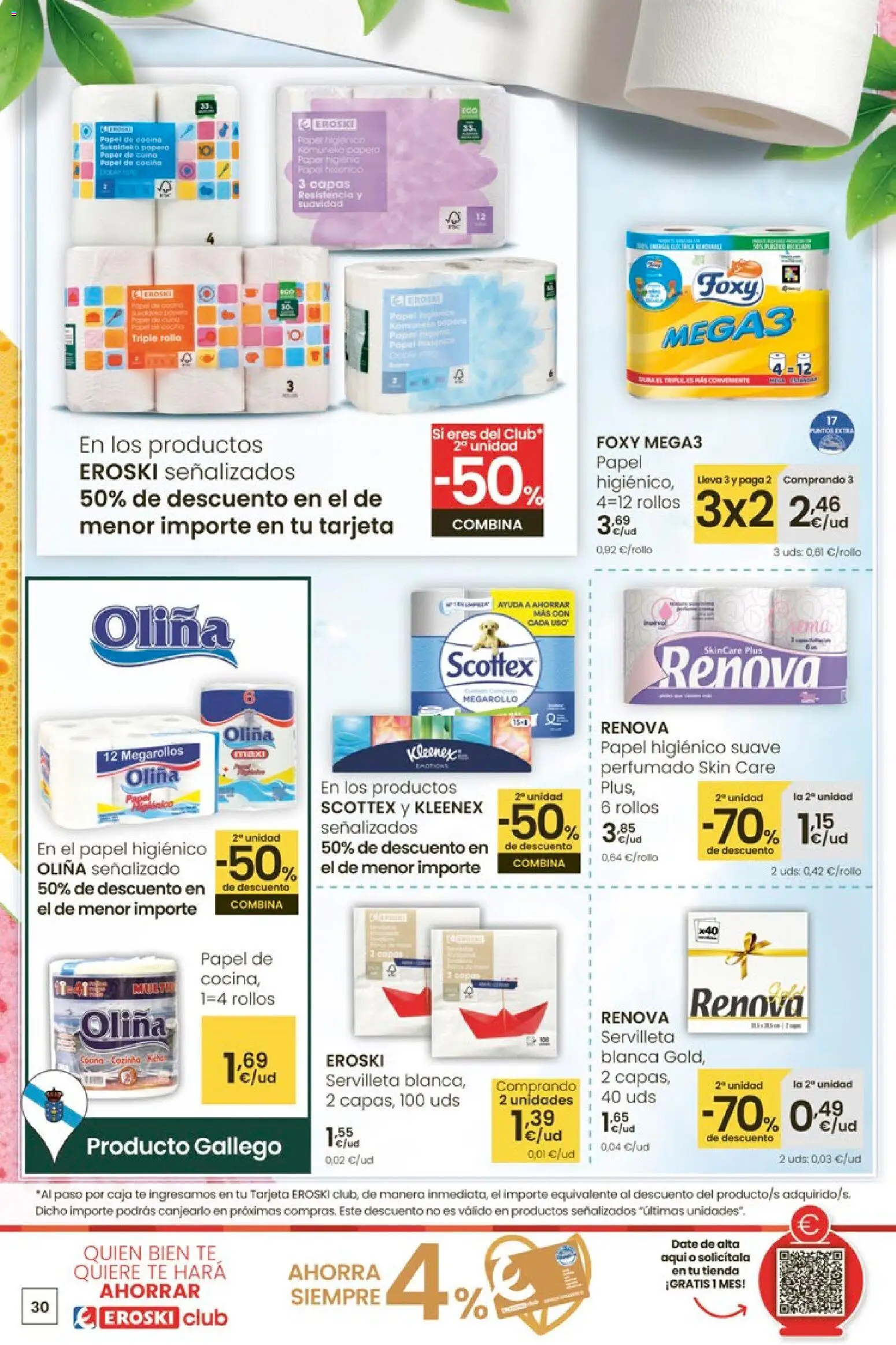 Eroski - Oferta │ válido desde el 12.03.2026 | Página: 30 | Productos: Papel higienico, Té, Caja