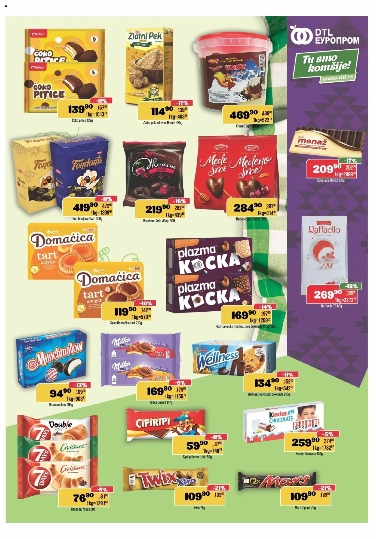 Europrom katalog - važi od 19.11.2025 | Strana: 7 | Proizvode: Milka, Keks, Raffaello, Kajsija