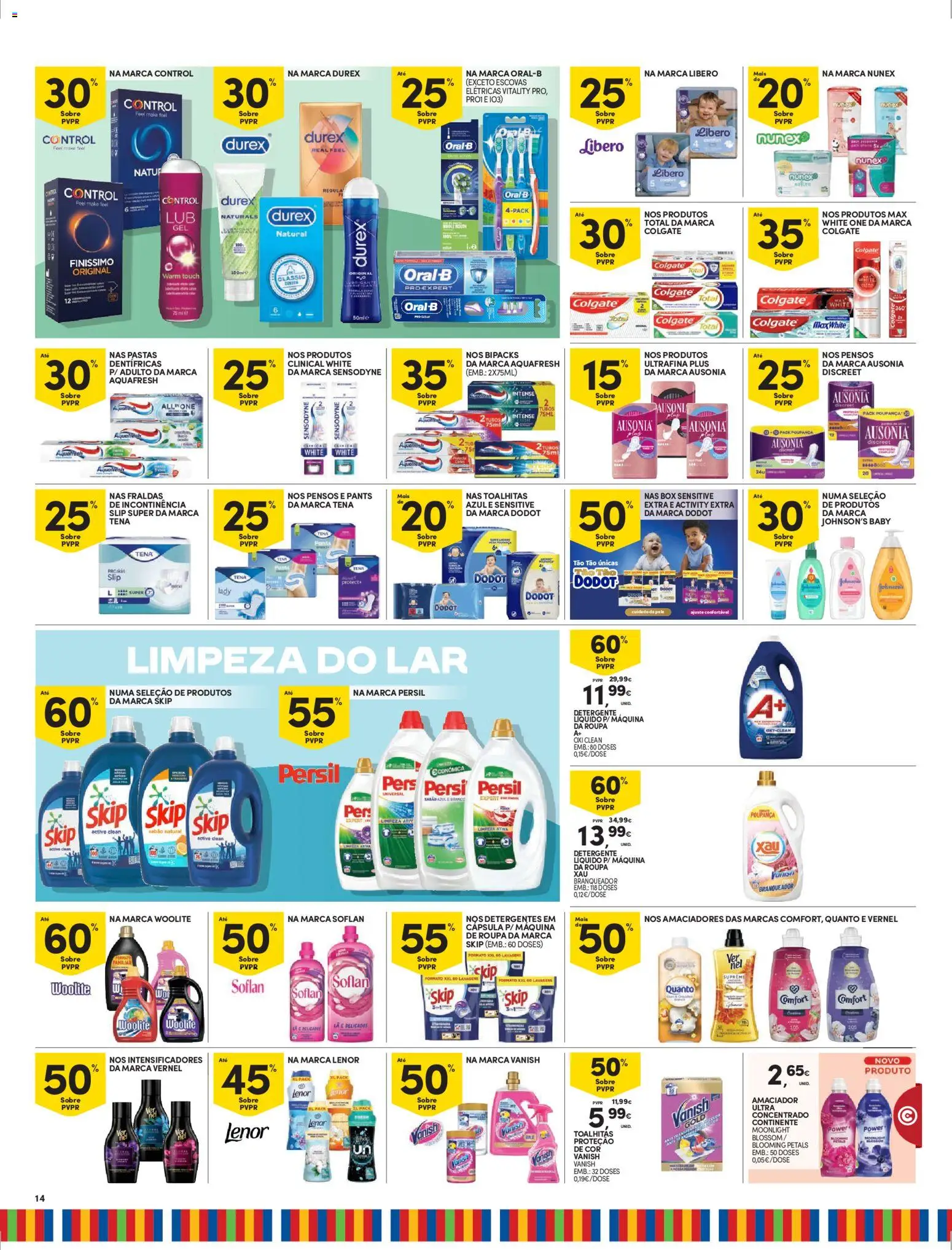 Continente folheto Madeira │ válido de 09.12.2025 | Página: 14 | Produtos: Fraldas, Perfume, Detergente, Persil