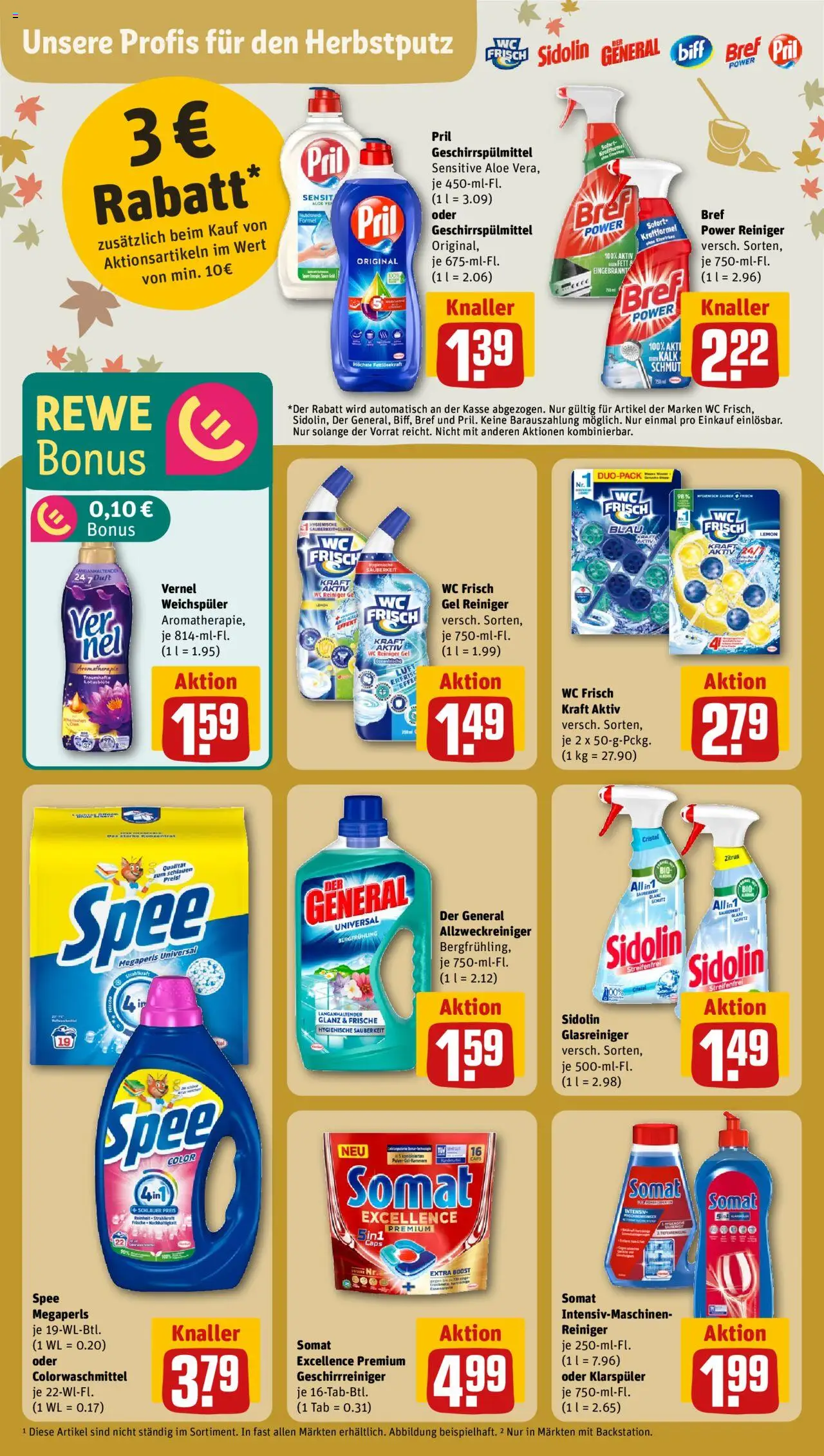 Rewe Prospekt 	 – gültig ab 06.10.2025 | Seite: 18 | Produkte: Spee, Klarspüler, Geschirrspülmittel, Vernel