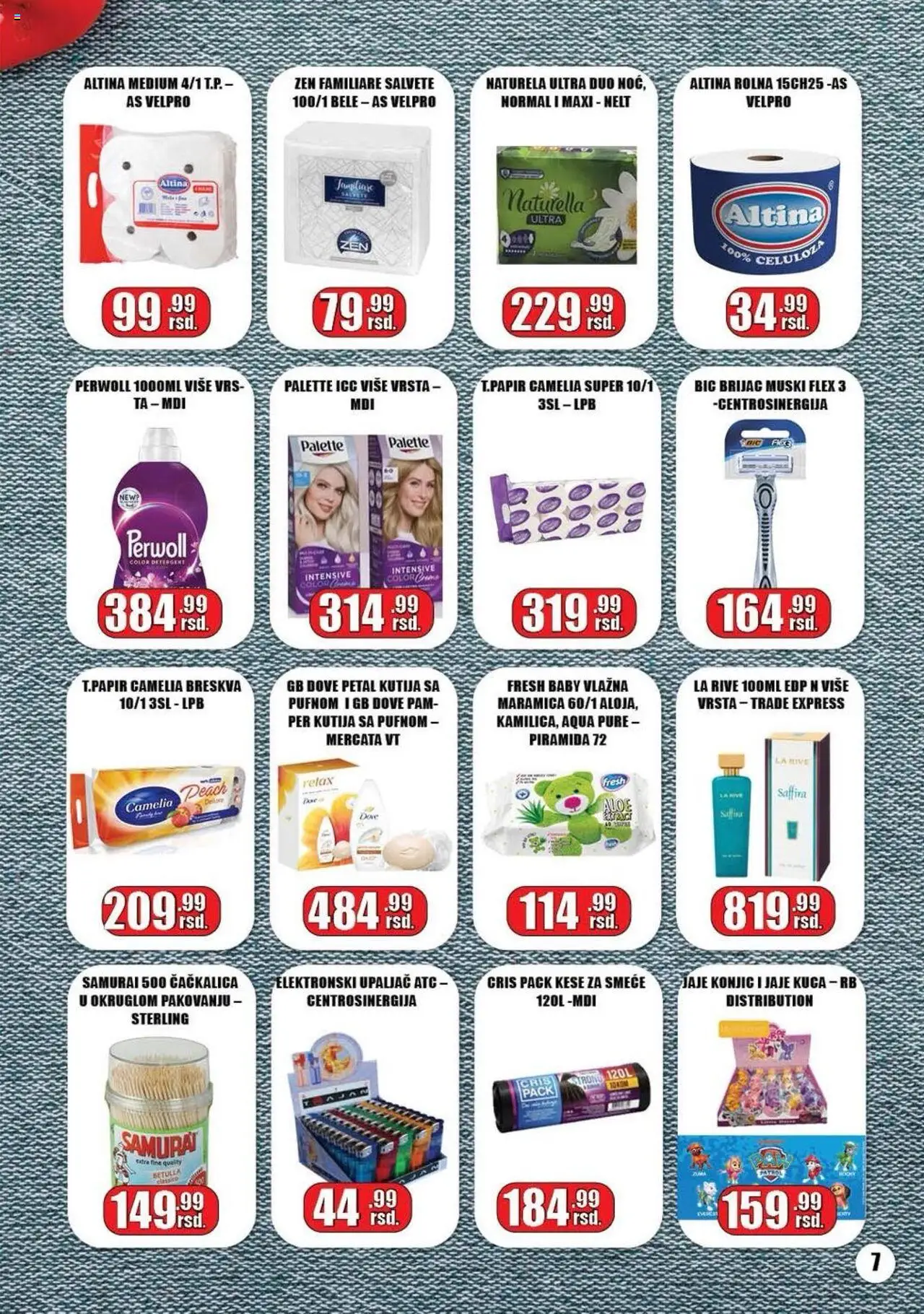 Gala MARKET katalog - važi od 06.10.2025 | Strana: 7 | Proizvode: Brijač, Salvete, Kutija, Breskva