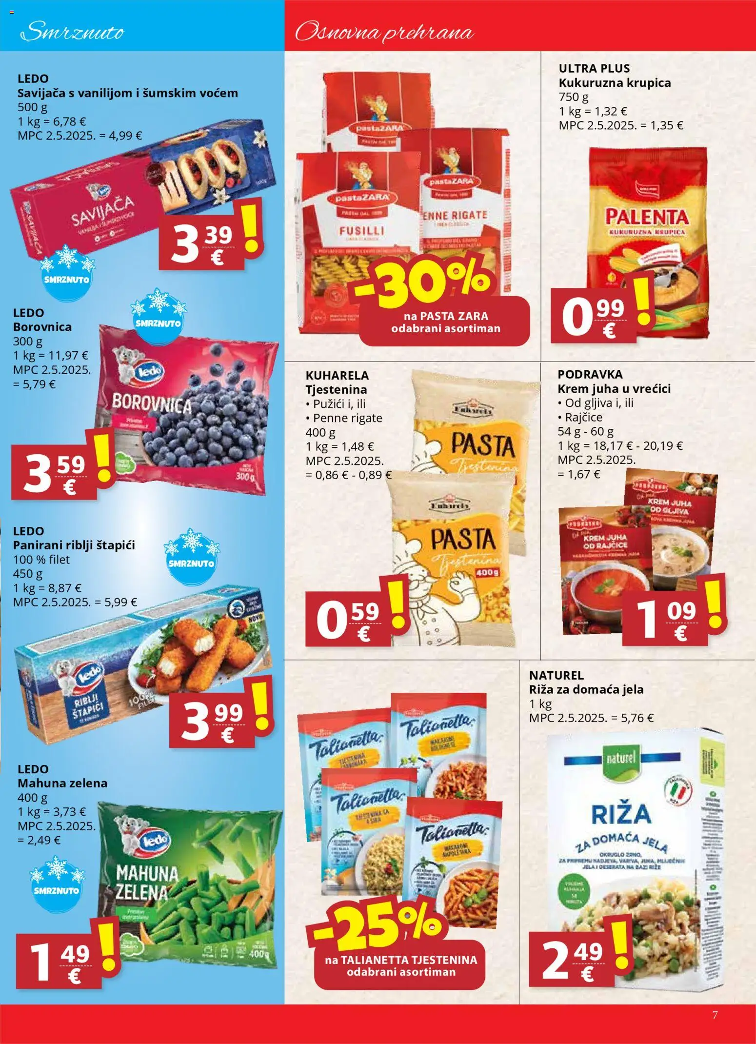 Djelo katalog | vrijedi od 03.12.2025 | Stranica: 7 | Proizvodi: Podravka, Tjestenina, Juha, Borovnica