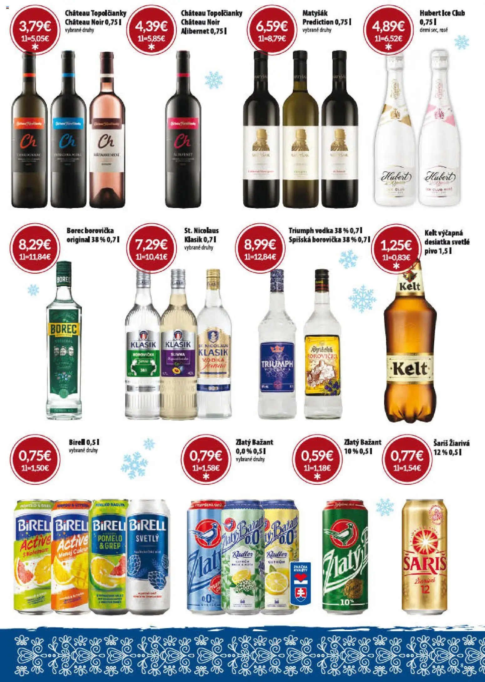Nové CBA Verex akcie – leták je platný od 01.12.2025 | Strana: 8 | Produkty: Pivo, Birell, Zlatý Bažant, Pomelo