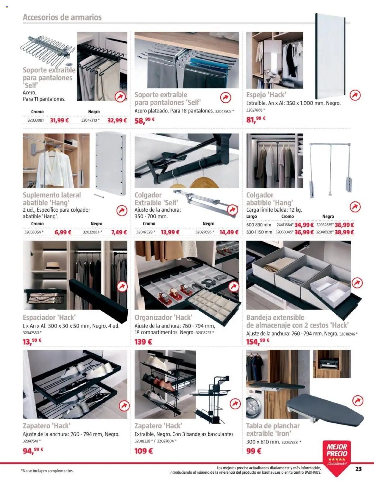 Bauhaus folleto │ válido desde el 05.08.2025 | Página: 23 | Productos: Pantalones, Tabla de planchar, Almacenaje, Espejo