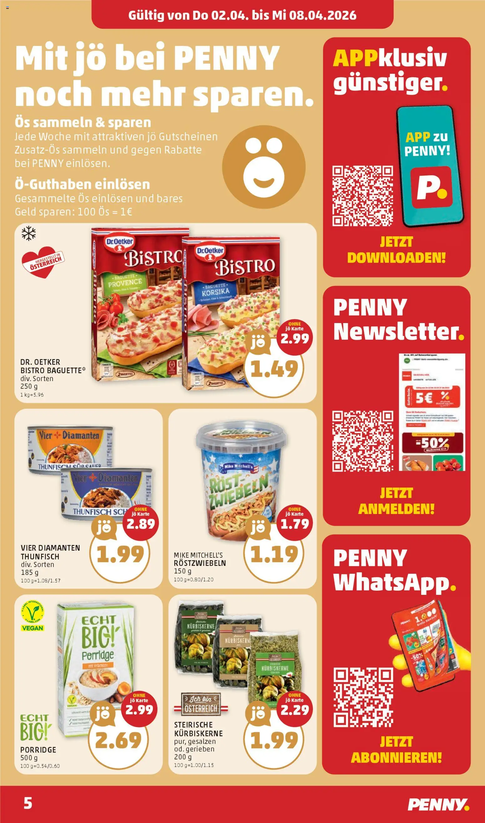 Penny Markt Eröffnung in 3910 Zwettl gültig ab 02.04.2026 | Seite: 5 | Produkte: Zwiebeln, Jääkaappipakastin