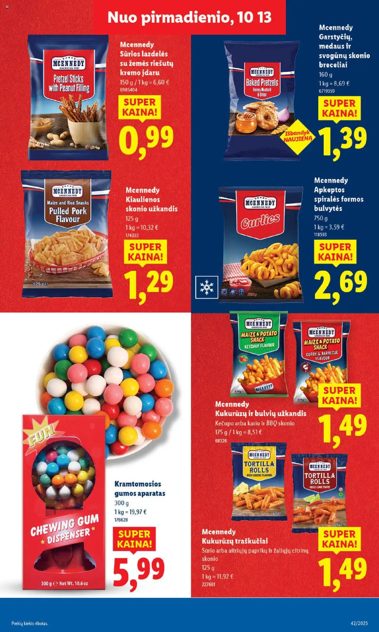 LIDL akcijos nuo 16.10.2025 | Puslapis: 29 | Prekių: Kiaulienos, Traškučiai