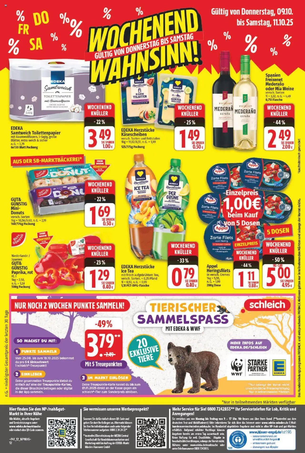 NP Discount Prospekt 	 – gültig ab 06.10.2025 | Seite: 12 | Produkte: Gouda, Donuts, Telefon, Toilettenpapier