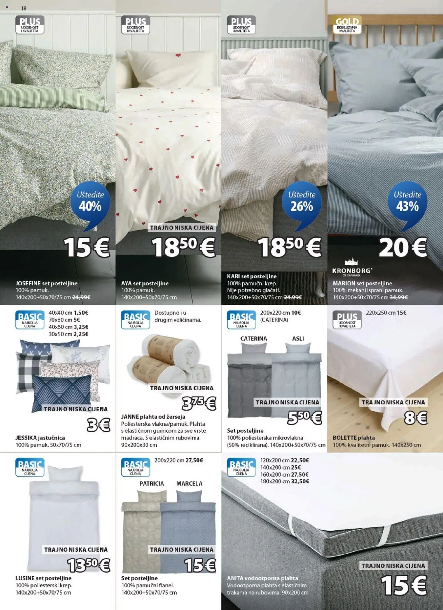 JYSK katalog | vrijedi od 04.03.2026 | Stranica: 18 | Proizvodi: Jastučnica, Plahta