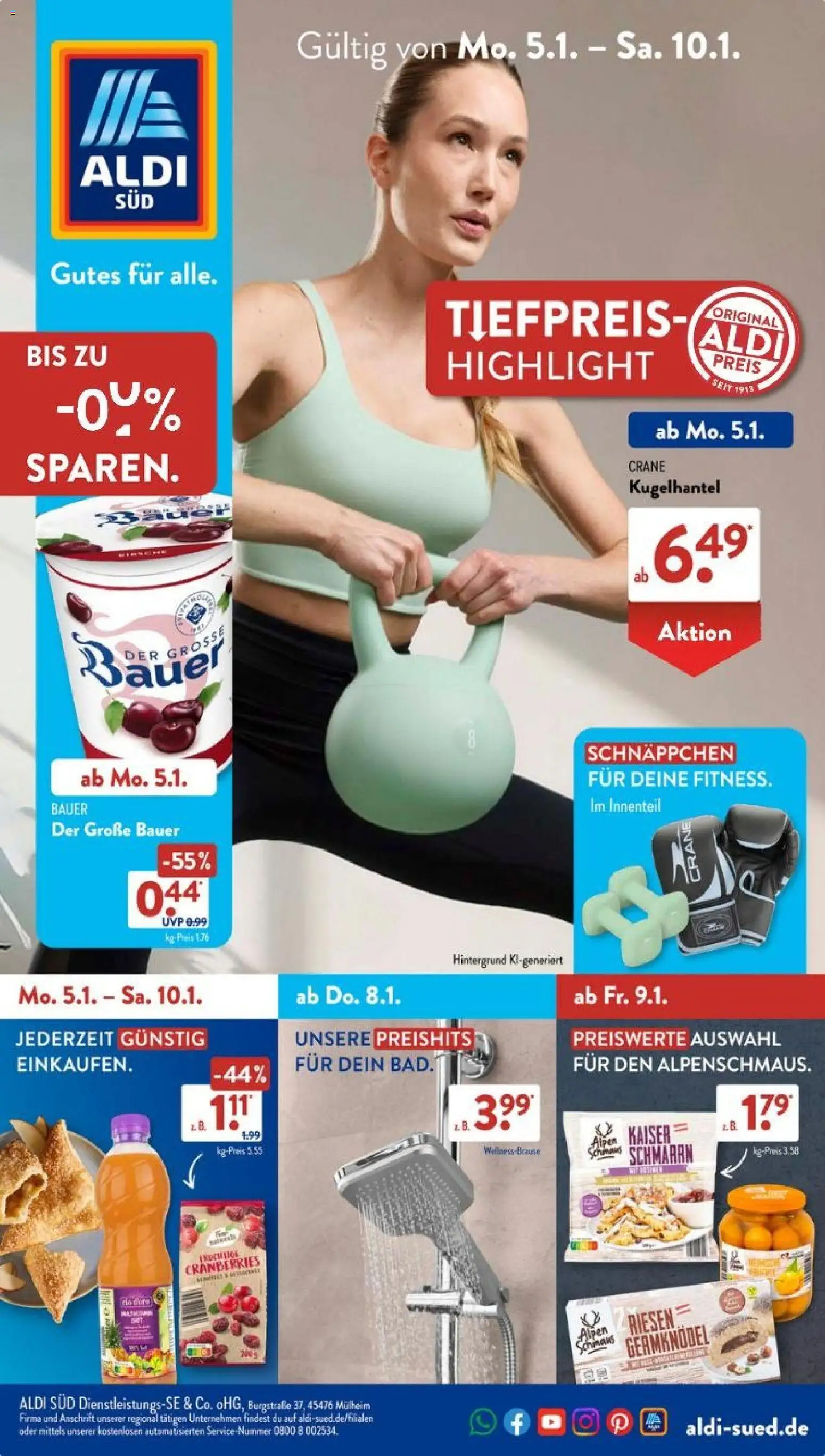 Aldi Süd Prospekt 	 – gültig ab 05.01.2026 | Seite: 1