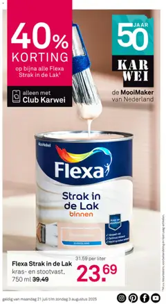 KARWEI - Folder - Voorbeeld van een folder van KARWEI, geldig van 21.07.2025