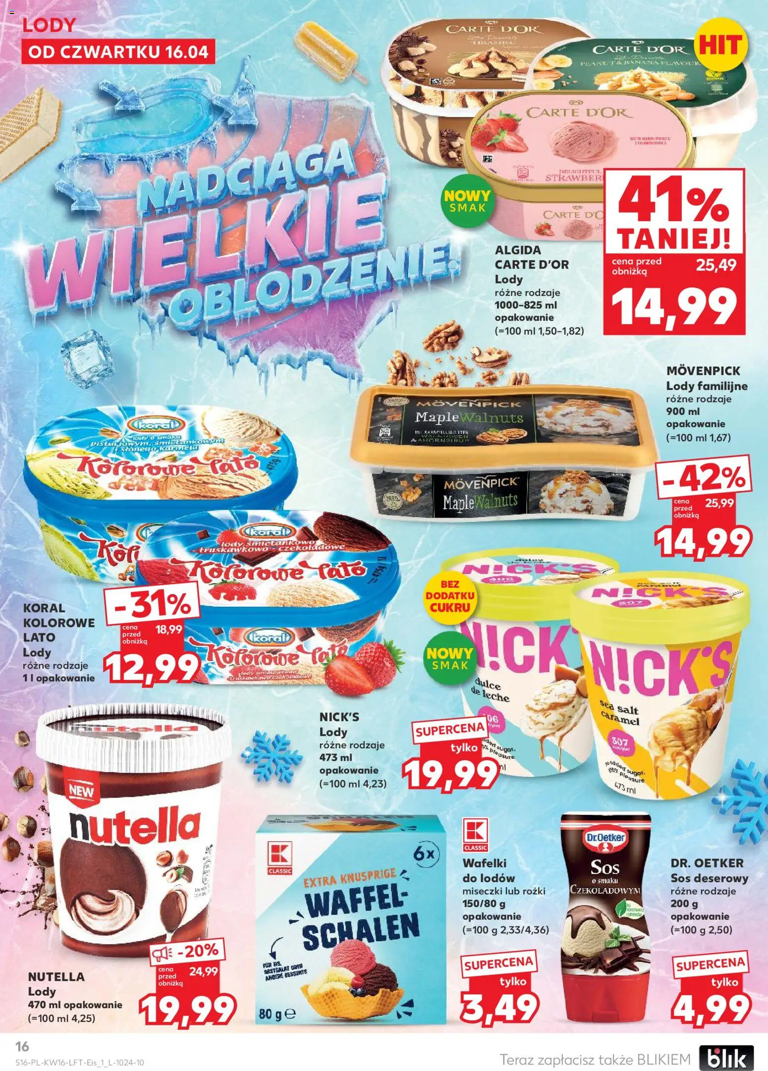 Kaufland Polsko leták od 16.04.2026 | Strana: 16 | Produkty: Carte d'or, Nutella