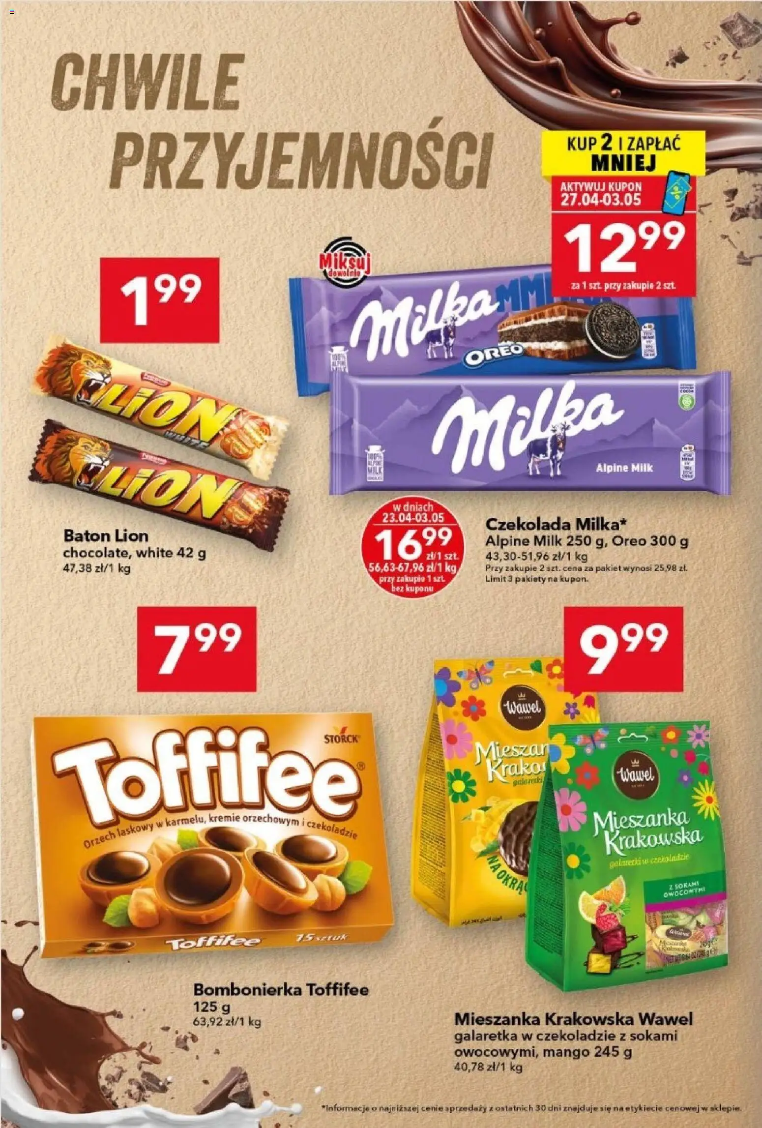 Lewiatan gazetka od 23.04.2026 | Strona: 14 | Produkty: Mango, Galaretki, Bombonierka, Milka