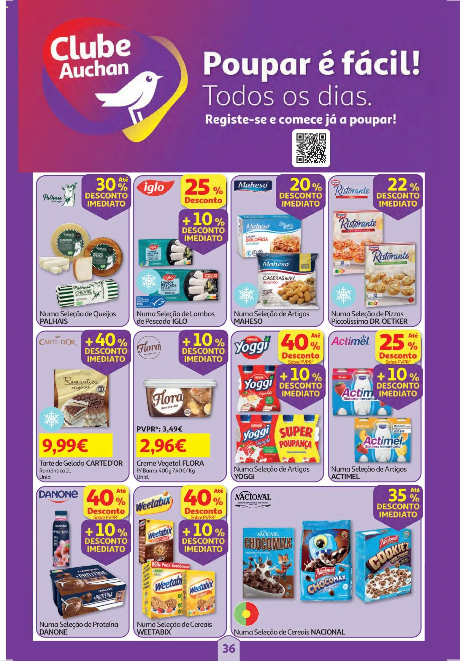 Auchan folheto │ válido de 19.03.2026 | Página: 36 | Produtos: Pescada, Weetabix, Creme, Proteina