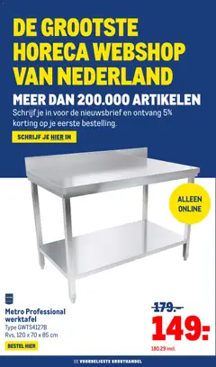 Makro - Folder - Voorbeeld van een folder van Makro, geldig van 05.11.2025 | Pagina: 98 | Producten: Werktafel