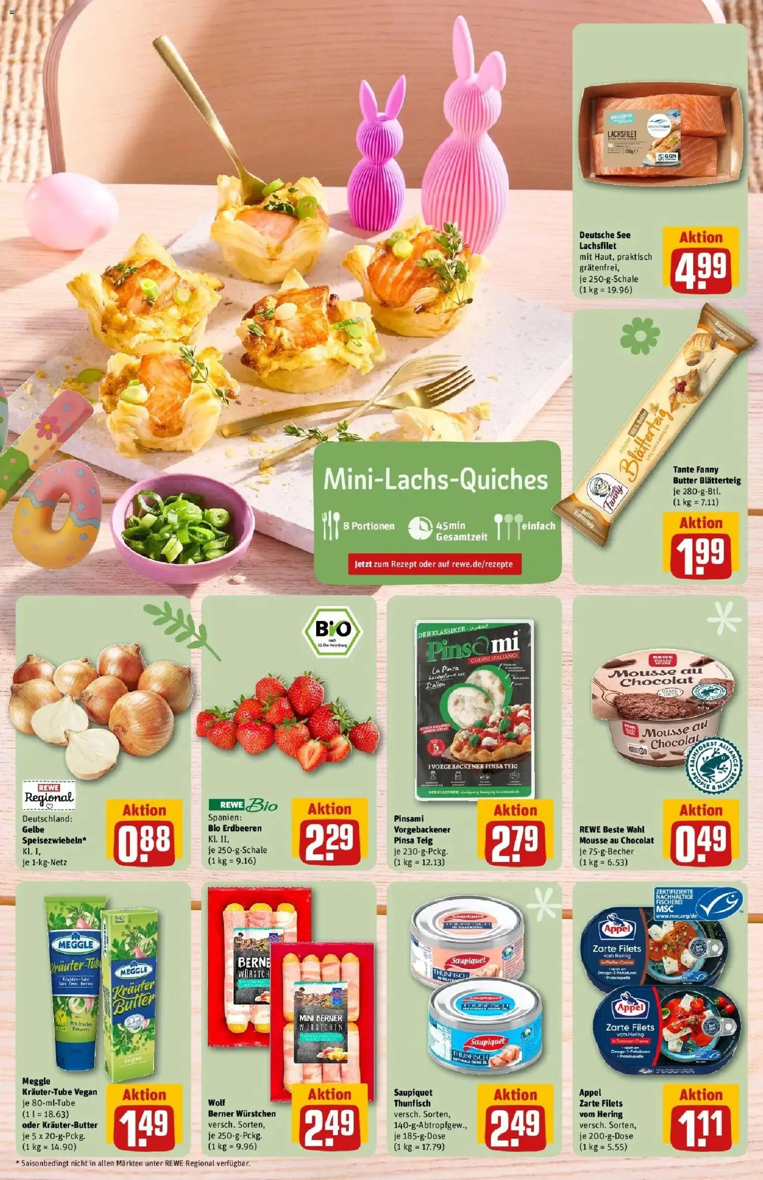 Rewe Prospekt Wiesbaden / Nordost	 – gültig ab 30.03.2026 | Seite: 5 | Produkte: Butter, Thunfisch, Kräuterbutter, Erdbeeren