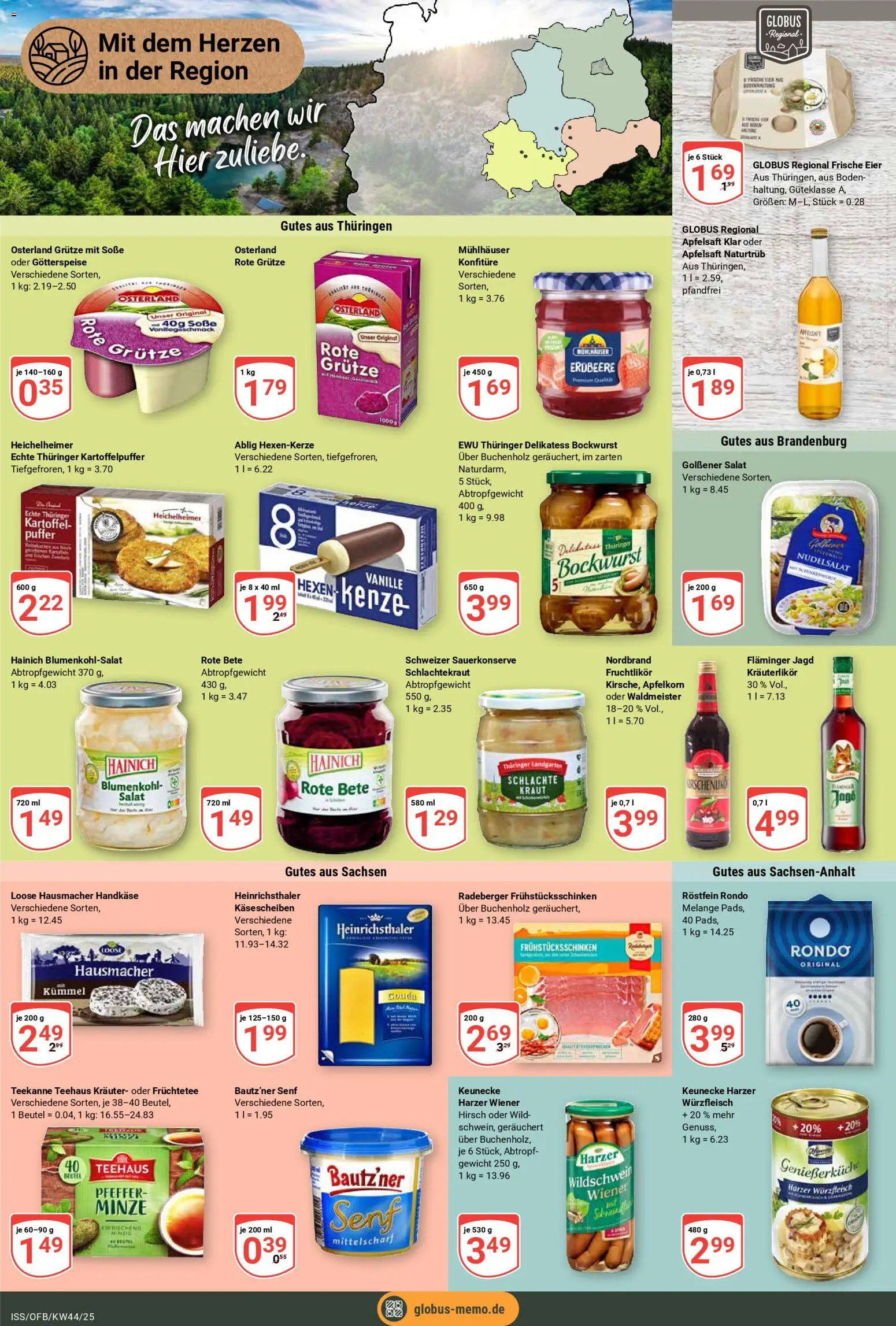 Globus Prospekt 	 – gültig ab 27.10.2025 | Seite: 16 | Produkte: Bockwurst, Eier, Blumenkohl, Salat