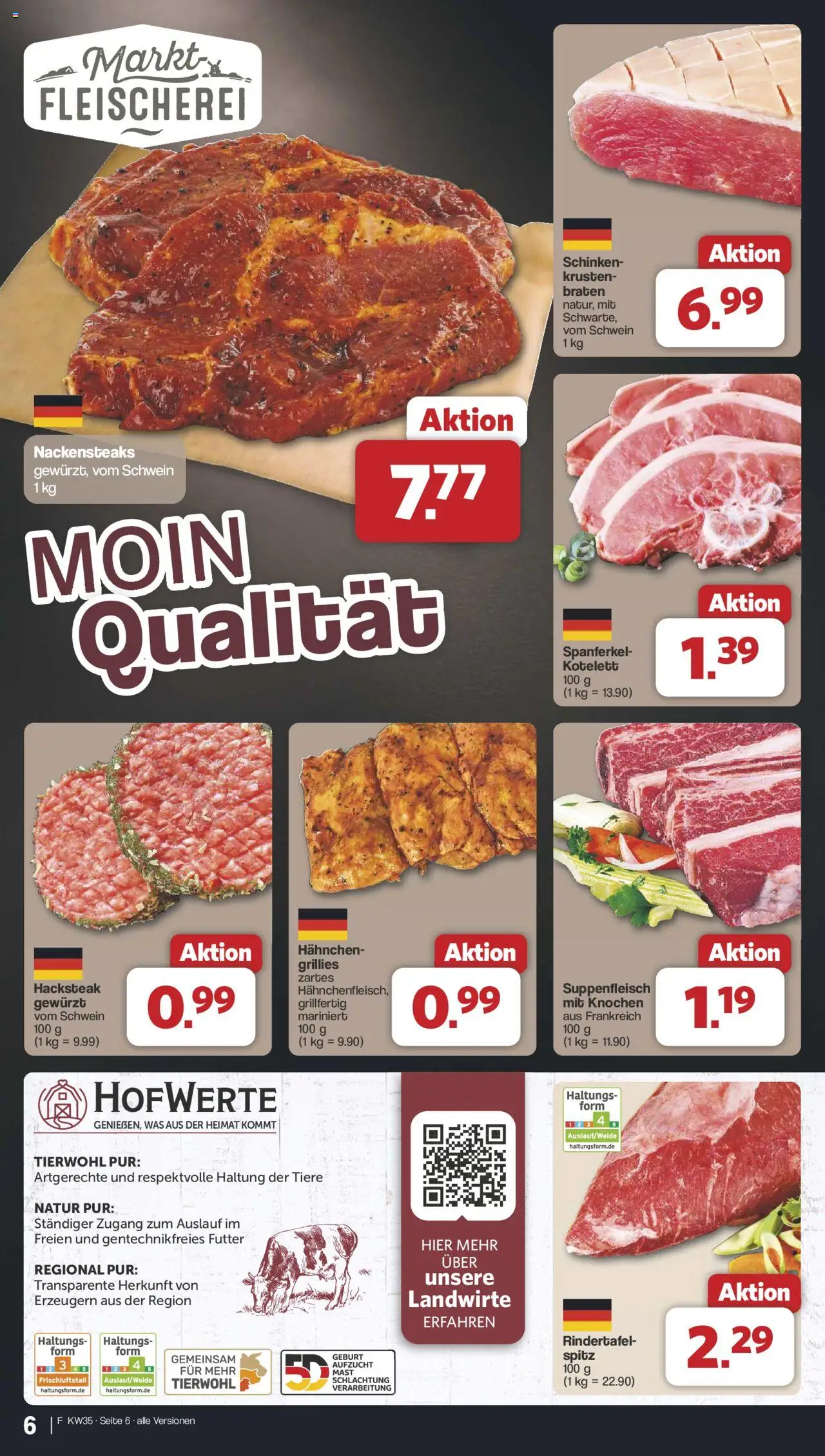 Famila Nordwest Prospekt 	 - gültig ab dem 25.08.2025 | Seite: 7 | Produkte: Nackensteaks, Hahnchen, Suppenfleisch, Schinken