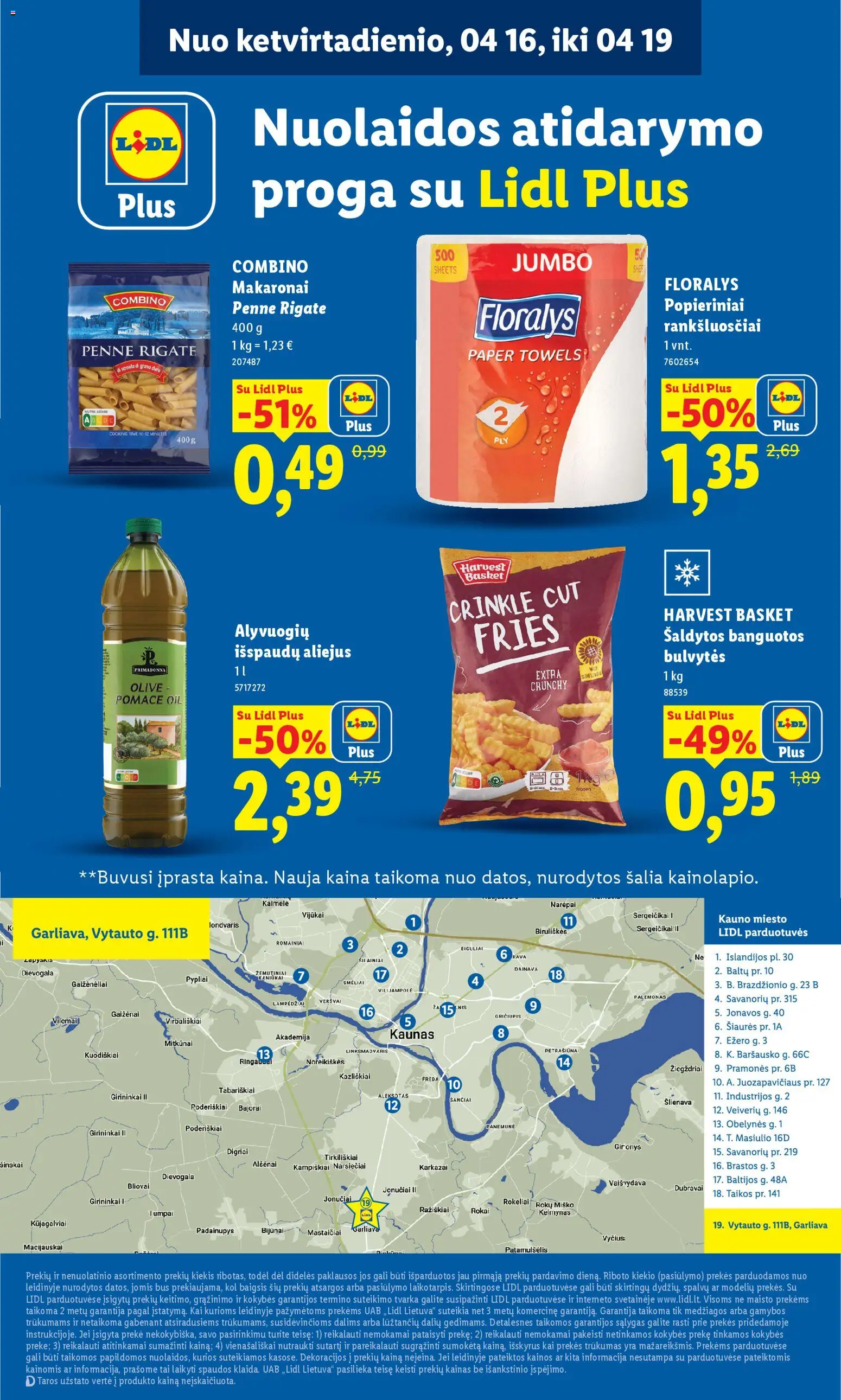 LIDL akcijos nuo 16.04.2026 | Puslapis: 8 | Prekių: Aliejus, Makaronai