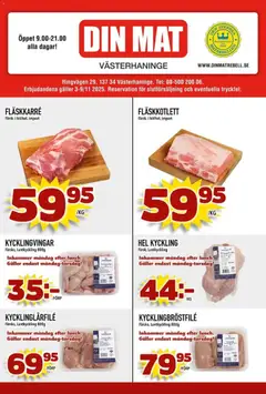Din Mat - erbjudanden - Förhandsvisning av reklamblad från butik Din Mat aktuell från 03.11.2025