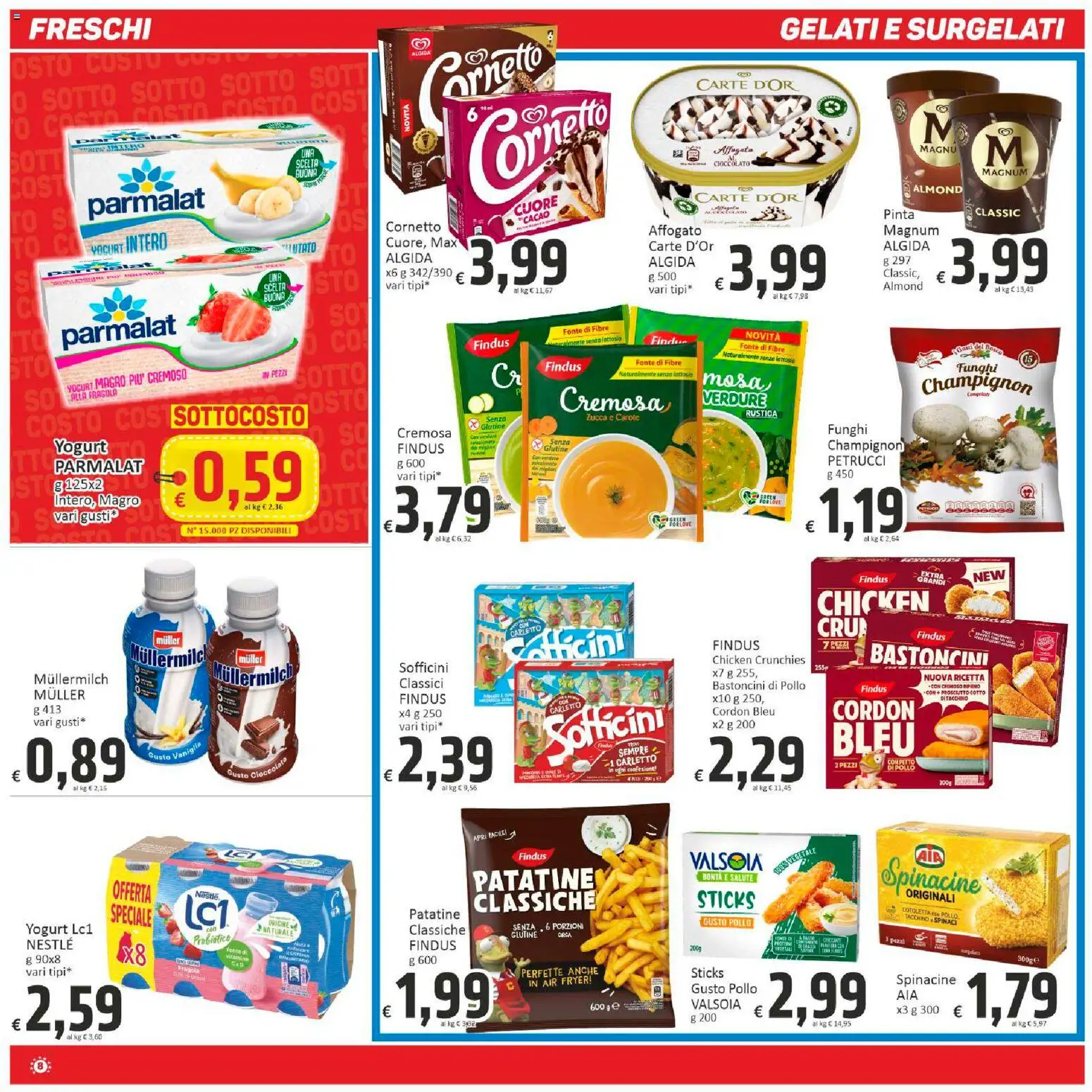 Volantino Paghi Poco del 30.01.2026 | Pagina: 8 | Prodotti: Cioccolato, Pollo, Patatine, Tacchino