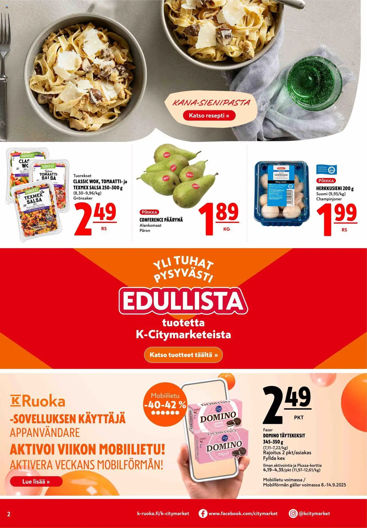 K-Citymarket tarjoukset – voimassa 08.09.2025 alkaen | Sivu: 2 | Tuotteet: Salsa