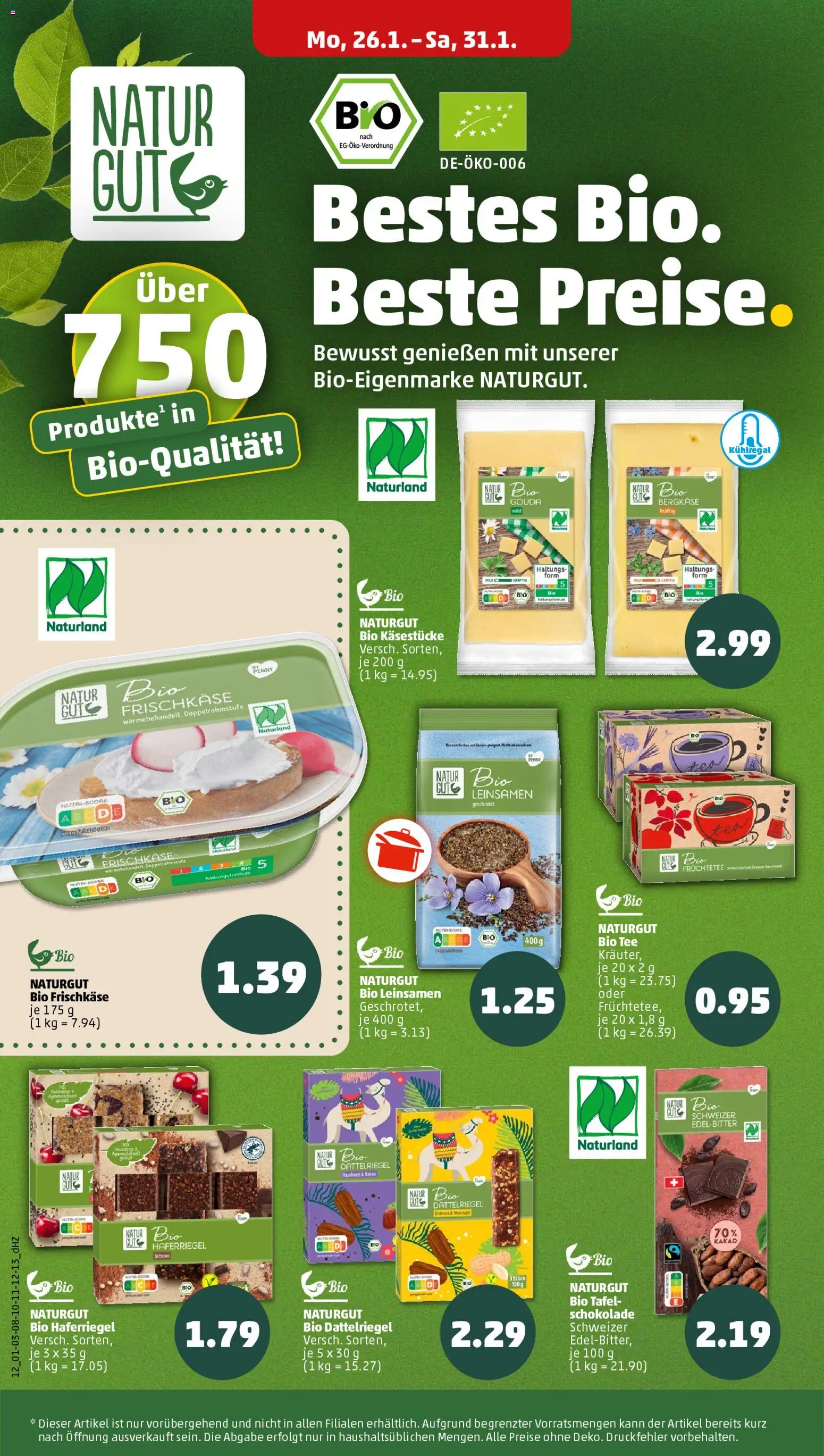 Penny Prospekt 	 – gültig ab 26.01.2026 | Seite: 14 | Produkte: Schokolade, Gouda, Tee, Frischkase