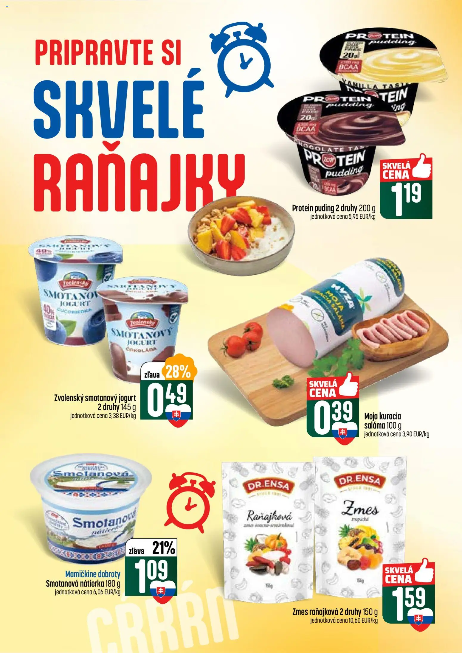 Nové COOP Jednota akcie – leták je platný od 15.01.2026 | Strana: 30 | Produkty: Jogurt, Saláma, Protein, Puding