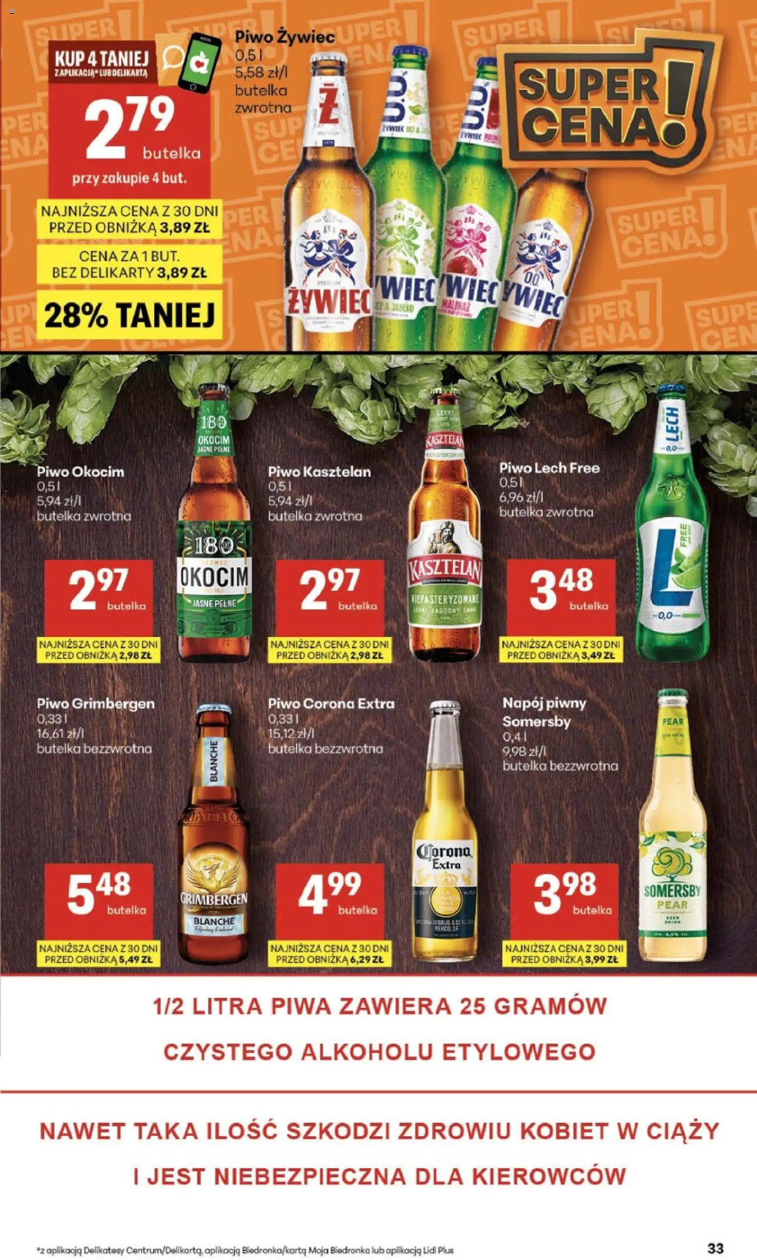 Delikatesy Centrum Gazetka - Sklepy Własne od 26.02.2026 | Strona: 33 | Produkty: Piwo grimbergen, Delikatesy, Piwo, Somersby
