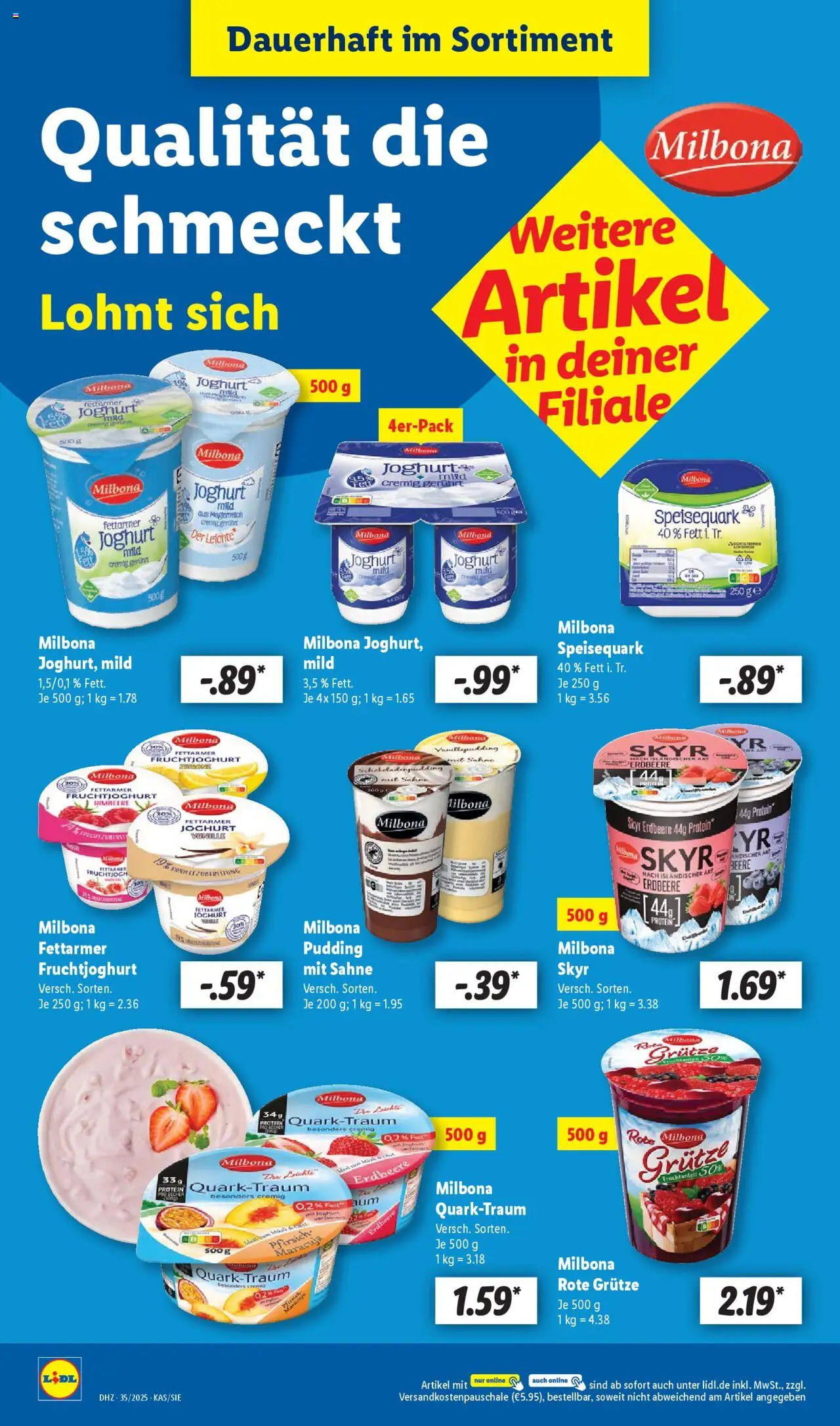 Lidl Prospekt Gladenbach - gültig ab dem 25.08.2025 | Seite: 24 | Produkte: Joghurt, Fruchtjoghurt, Pfirsich, Himbeere