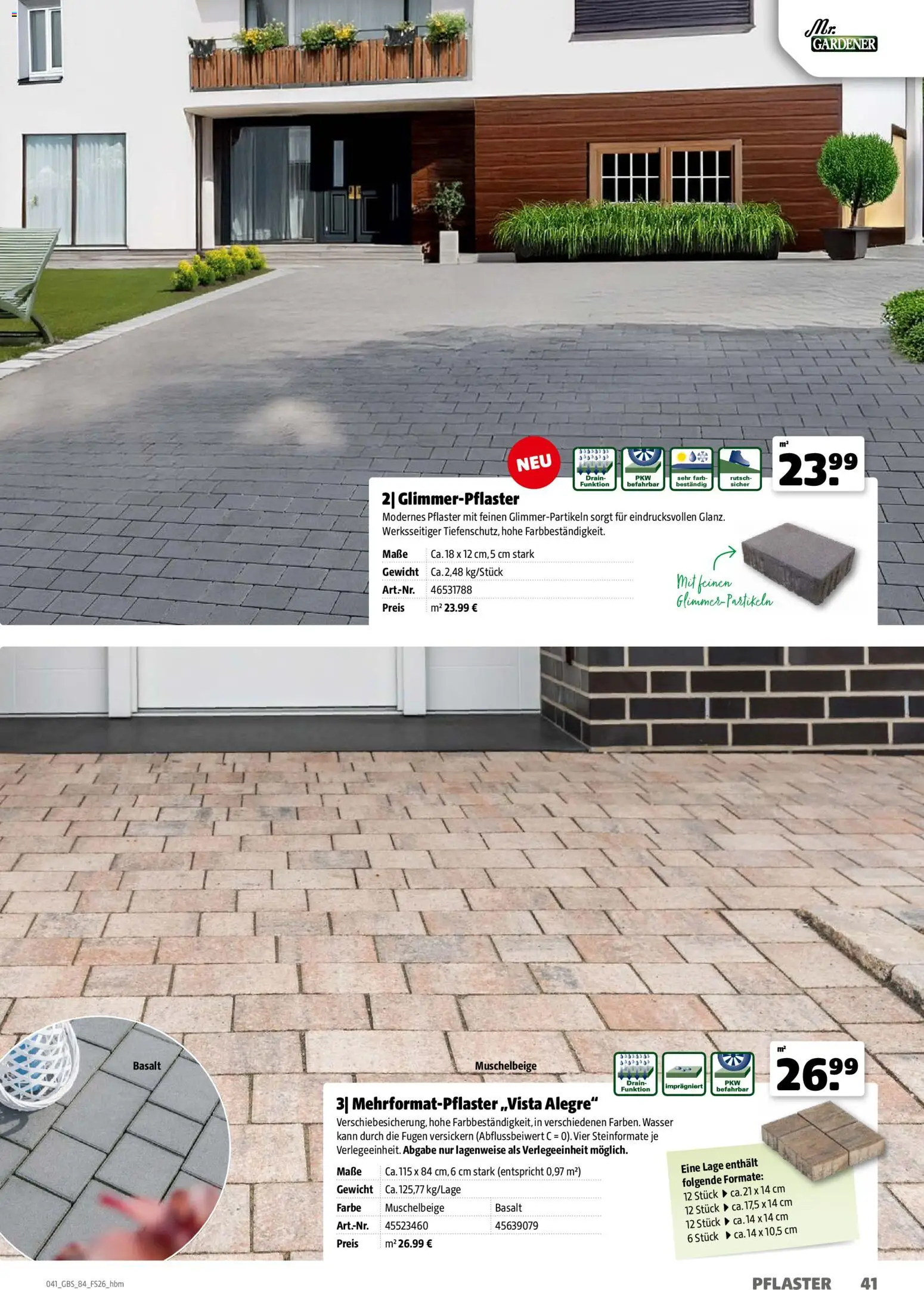 Hagebau Gartenbaustoffsortiment – gültig ab 02.03.2026 | Seite: 41 | Produkte: Gewicht, Wasser