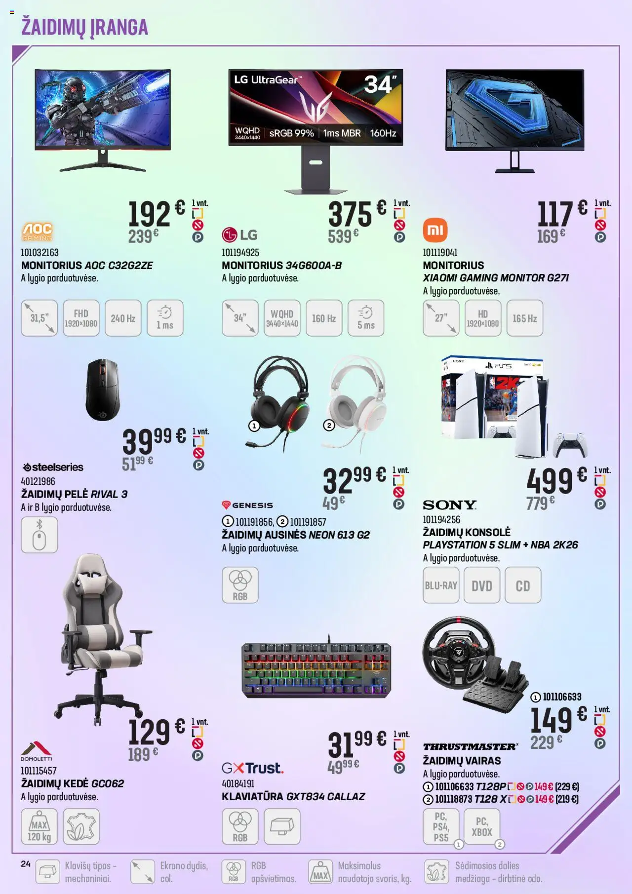 Senukai akcijos nuo 15.10.2025 | Puslapis: 24 | Prekių: Pelė, Ausinės, Playstation, Xbox