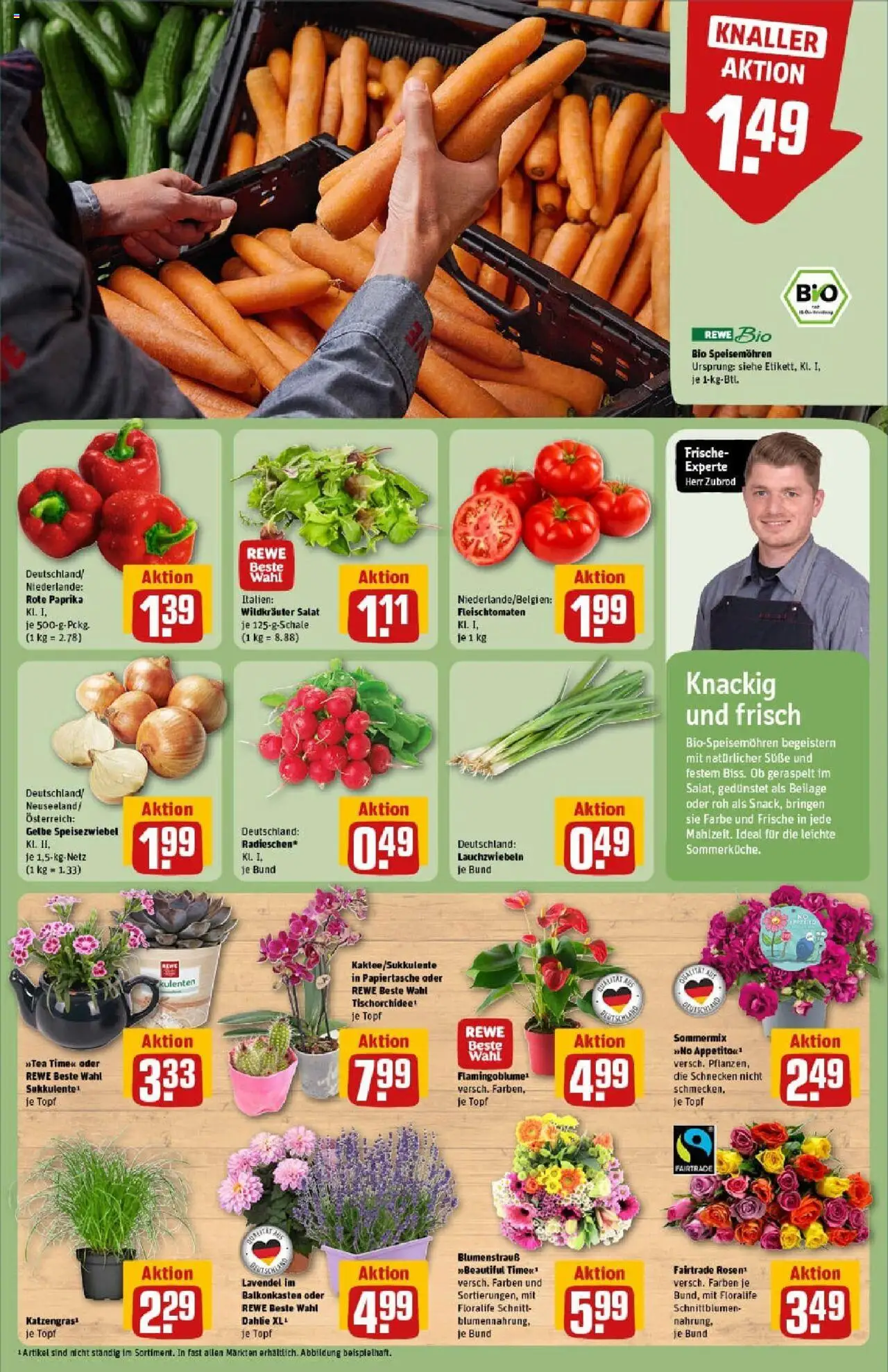 Rewe prospekt Butzbach	 - gültig ab dem 29.06.2025 | Seite: 9 | Produkte: Paprika, Lavendel, Salat