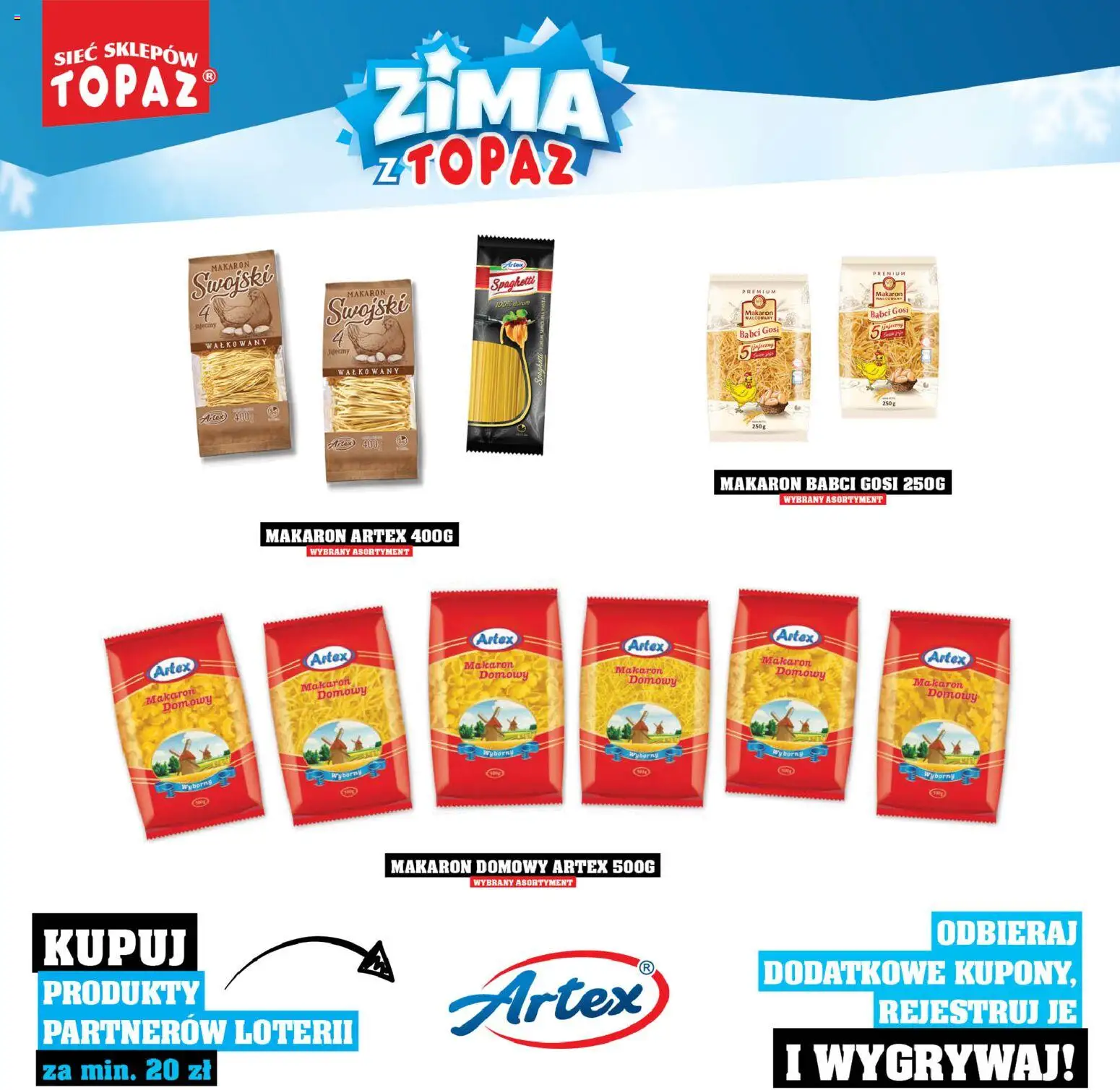 Topaz Gazetka - Katalog Produktów Objętych Loterią od 01.12.2025 | Strona: 32 | Produkty: Makaron