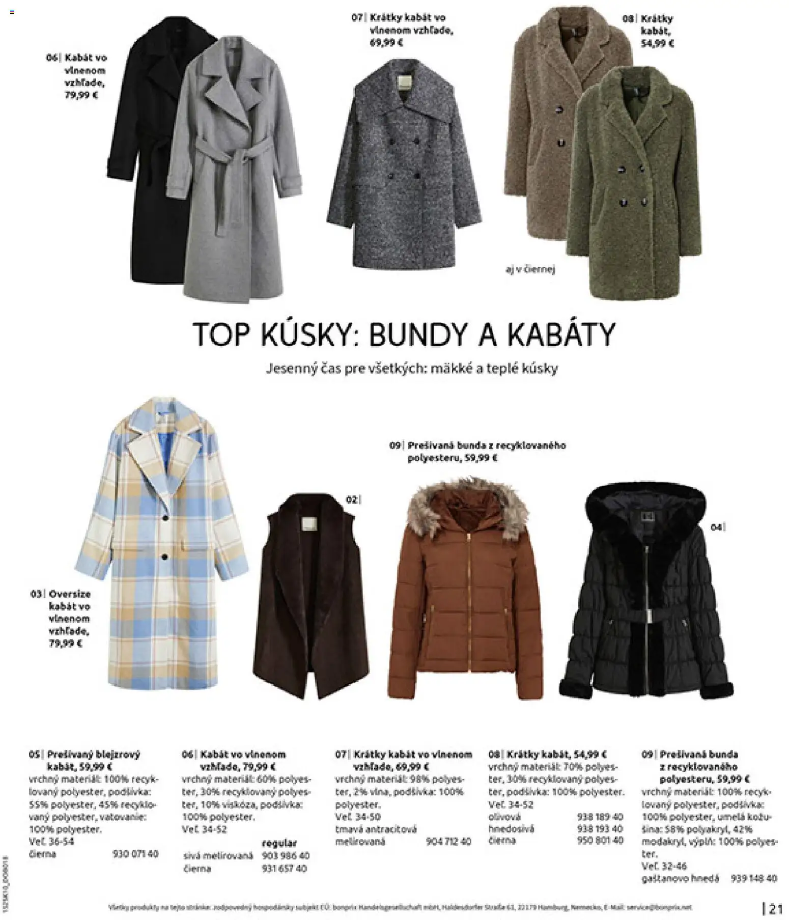 Nové Bonprix akcie – leták je platný od 01.11.2025 | Strana: 23 | Produkty: Bunda, Kabát