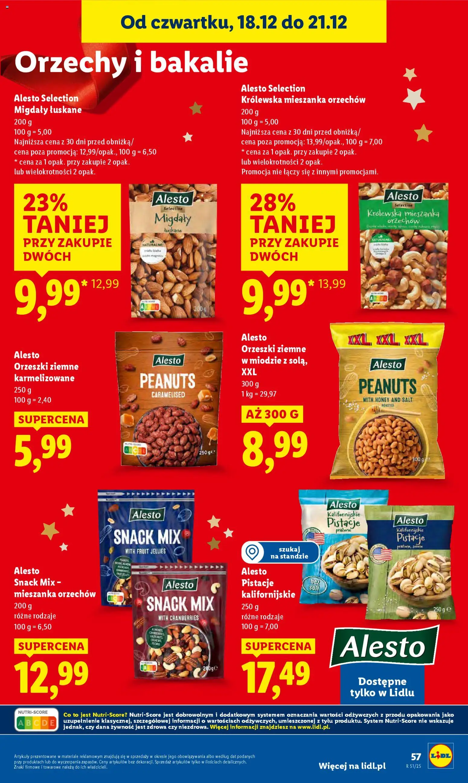 Lidl Gazetka od 18.12.2025 | Strona: 59 | Produkty: Orzeszki ziemne, Orzechy