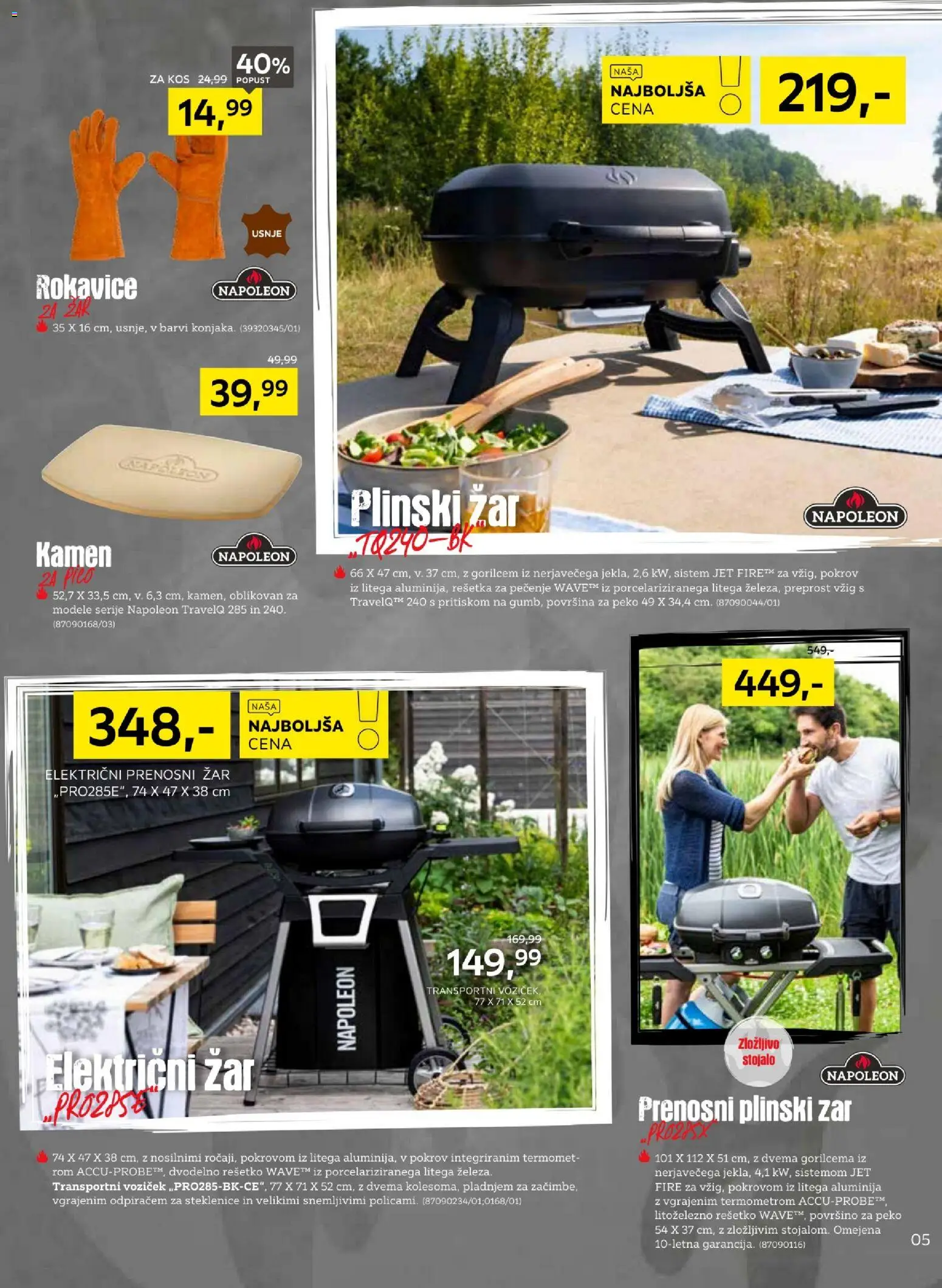 Novi XXXL Lesnina katalog ponudbe – veljaven od 07.04.2026 | Stran: 5 | Izdelki: Plinski žar, Zar, Voziček, Rokavice