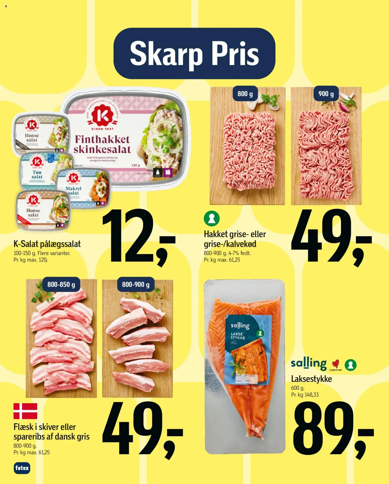 Føtex tilbudsavis – gyldig fra 07.04.2026 | Side: 4 | Produkter: Skinke, Salat, Spareribs, Skinkesalat