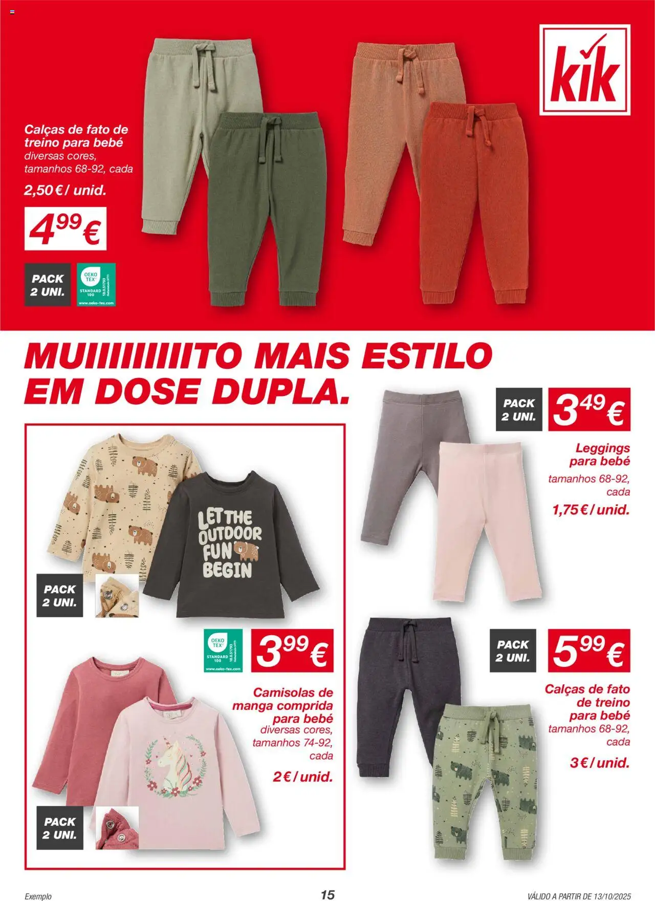 KIK folheto │ válido de 20.10.2025 | Página: 15 | Produtos: Calças, Leggings, Fato