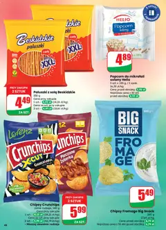 Pogląd oferty "Popcorn do mikrofali solony Helio, 3 szt. x 100 g / 1 opak." - ważna od 05.11.2025 | Strona: 48 | Produkty: Chipsy, Paluszki, Popcorn