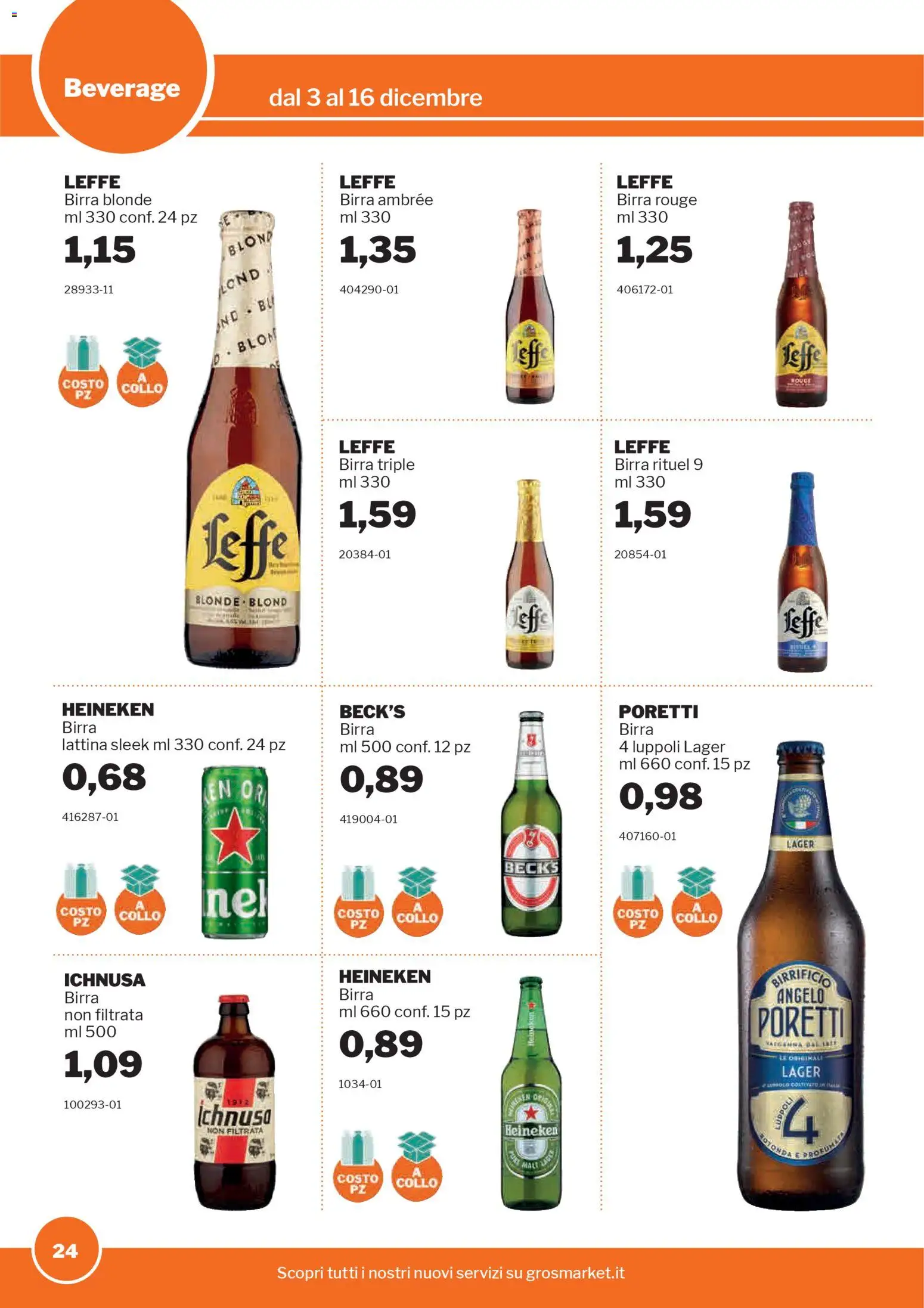 Volantino Sogegross del 03.12.2025 | Pagina: 24 | Prodotti: Birra, Heineken