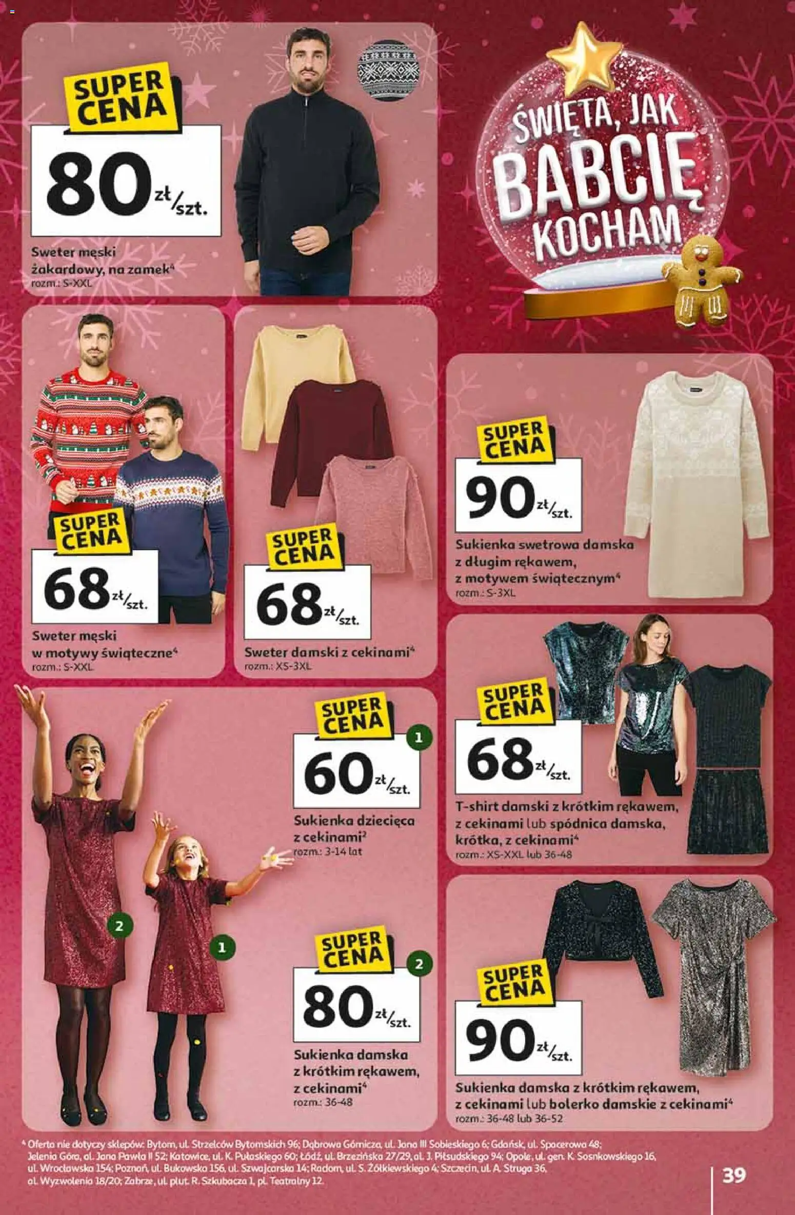 Auchan Black Friday od 13.11.2025 | Strona: 39 | Produkty: Sweter, Sukienka