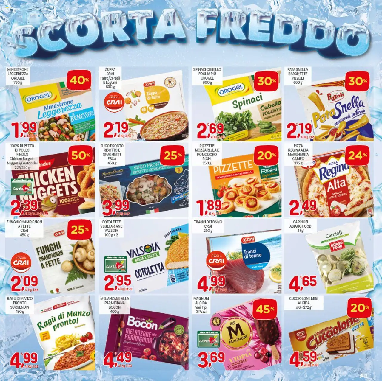Volantino CRAI del 18.09.2025 | Pagina: 13 | Prodotti: Petto di Pollo, Legumi, Carciofi, Tonno