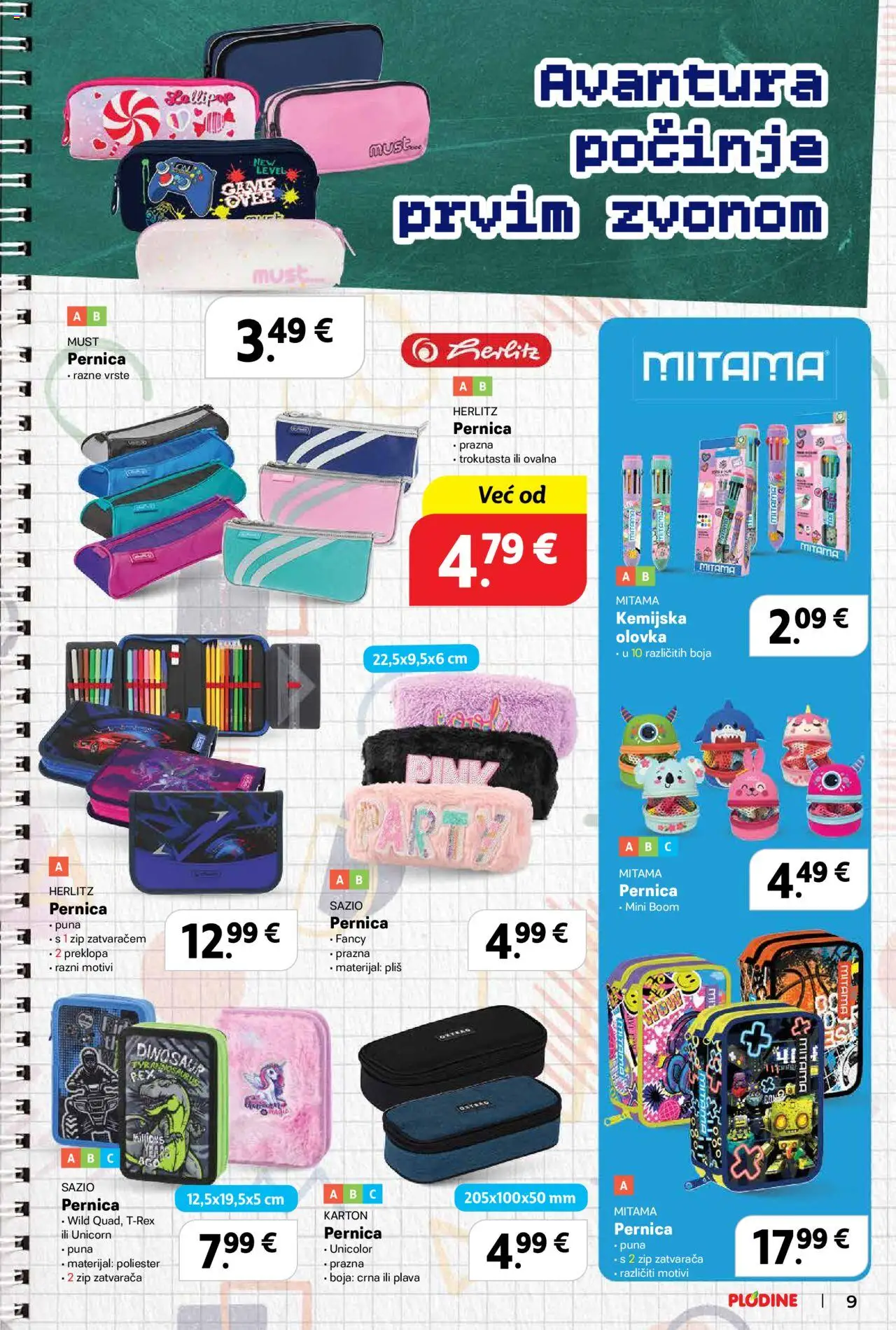 Plodine katalog | vrijedi od 13.08.2025 | Stranica: 9 | Proizvodi: Pernica