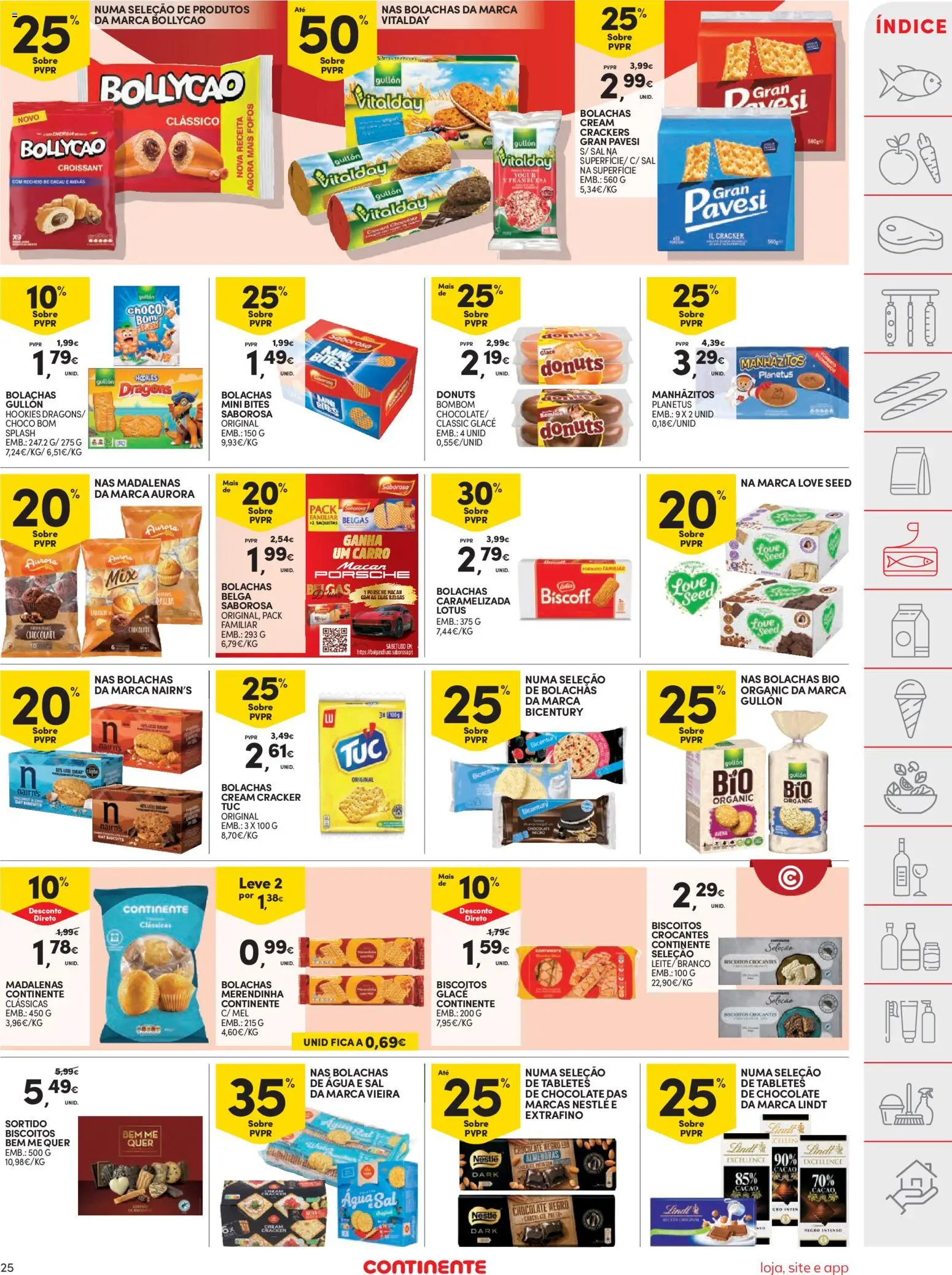 Continente folheto │ válido de 14.04.2026 | Página: 25 | Produtos: Agua, Avelãs, Chocolate, Mel