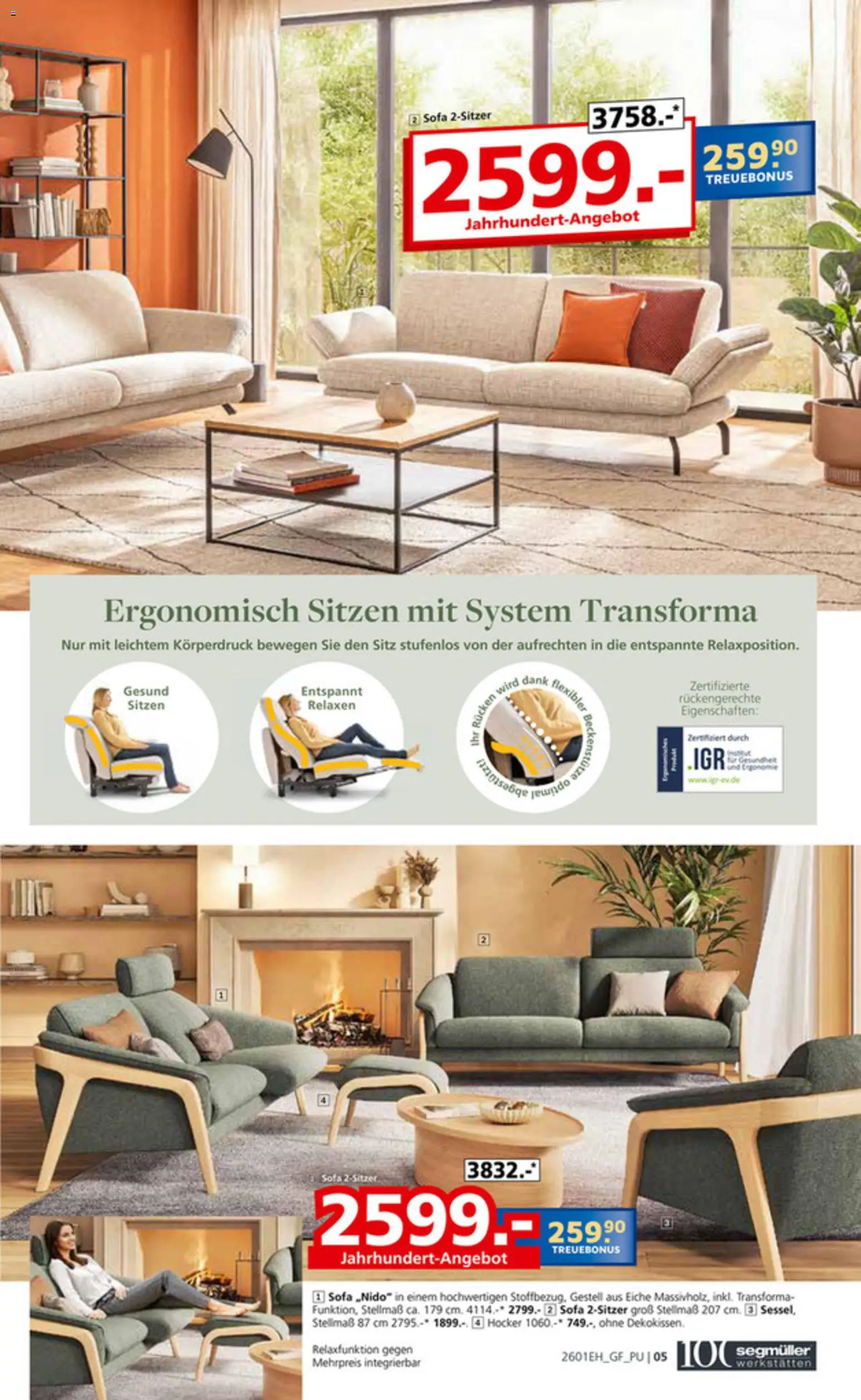 Segmüller Bestes Handwerk aus Bayern  – gültig ab 27.12.2025 | Seite: 5 | Produkte: Hocker, Sofa