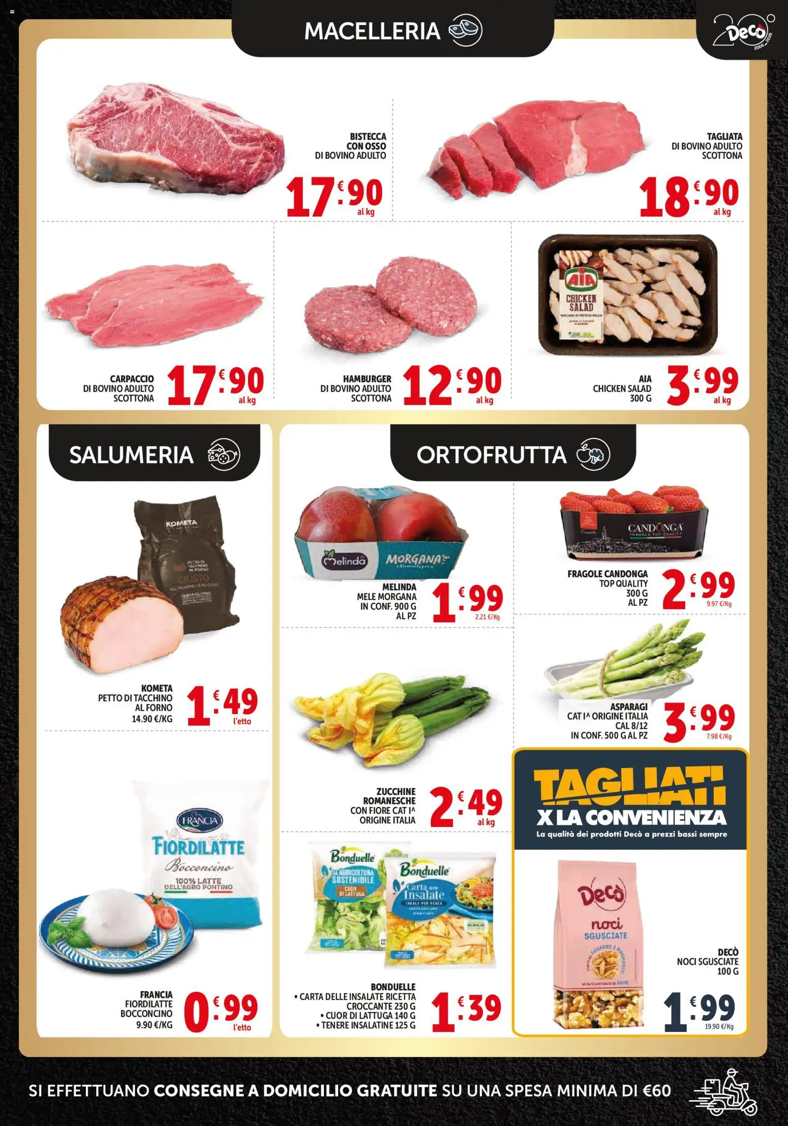 Volantino Decò del 09.04.2026 | Pagina: 3 | Prodotti: Tacchino, Latte, Lattuga, Hamburger