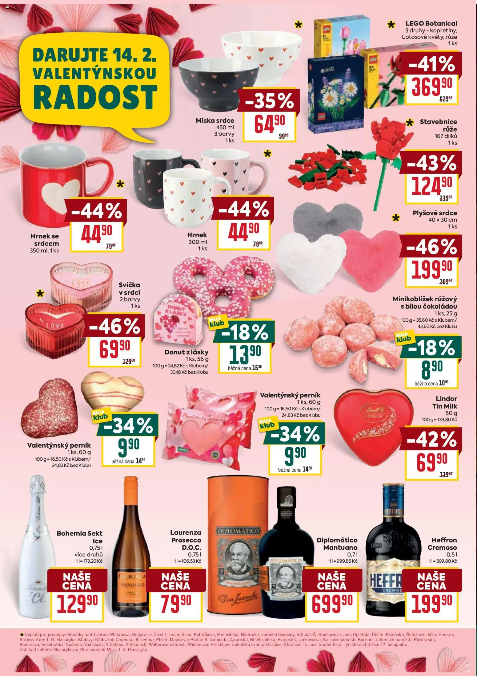 Billa Velký leták od 04.02.2026 | Strana: 14 | Produkty: Diplomatico, LEGO, Perník, Svíčka