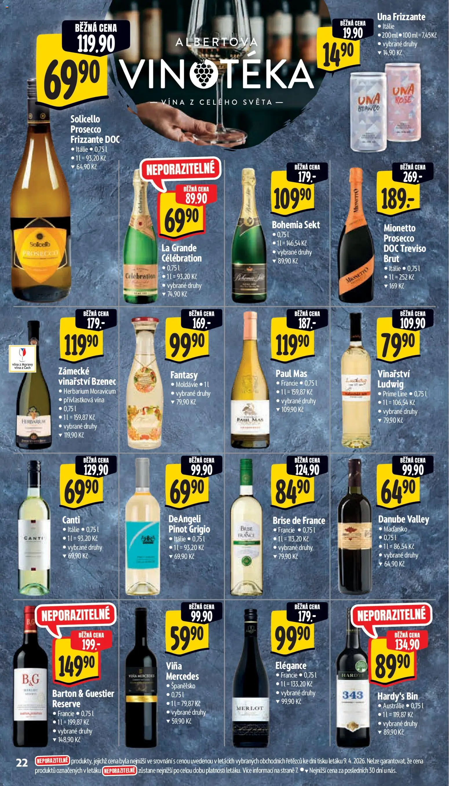 Albert leták - Supermarket od 15.04.2026 | Strana: 30 | Produkty: Prosecco, Bohemia sekt, Mionetto, Prosecco Frizzante